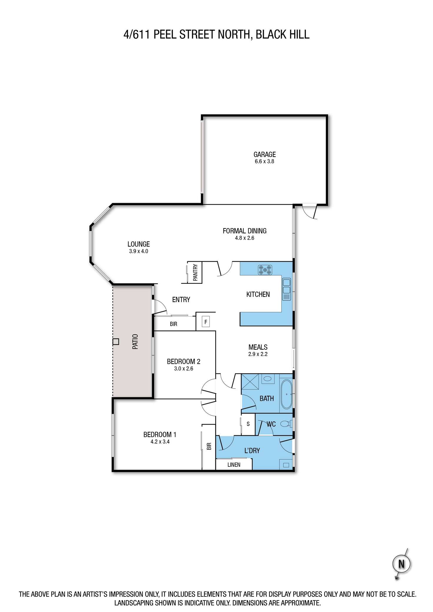 Floorplan of Homely unit listing, 4/611 Peel Street North, Black Hill VIC 3350