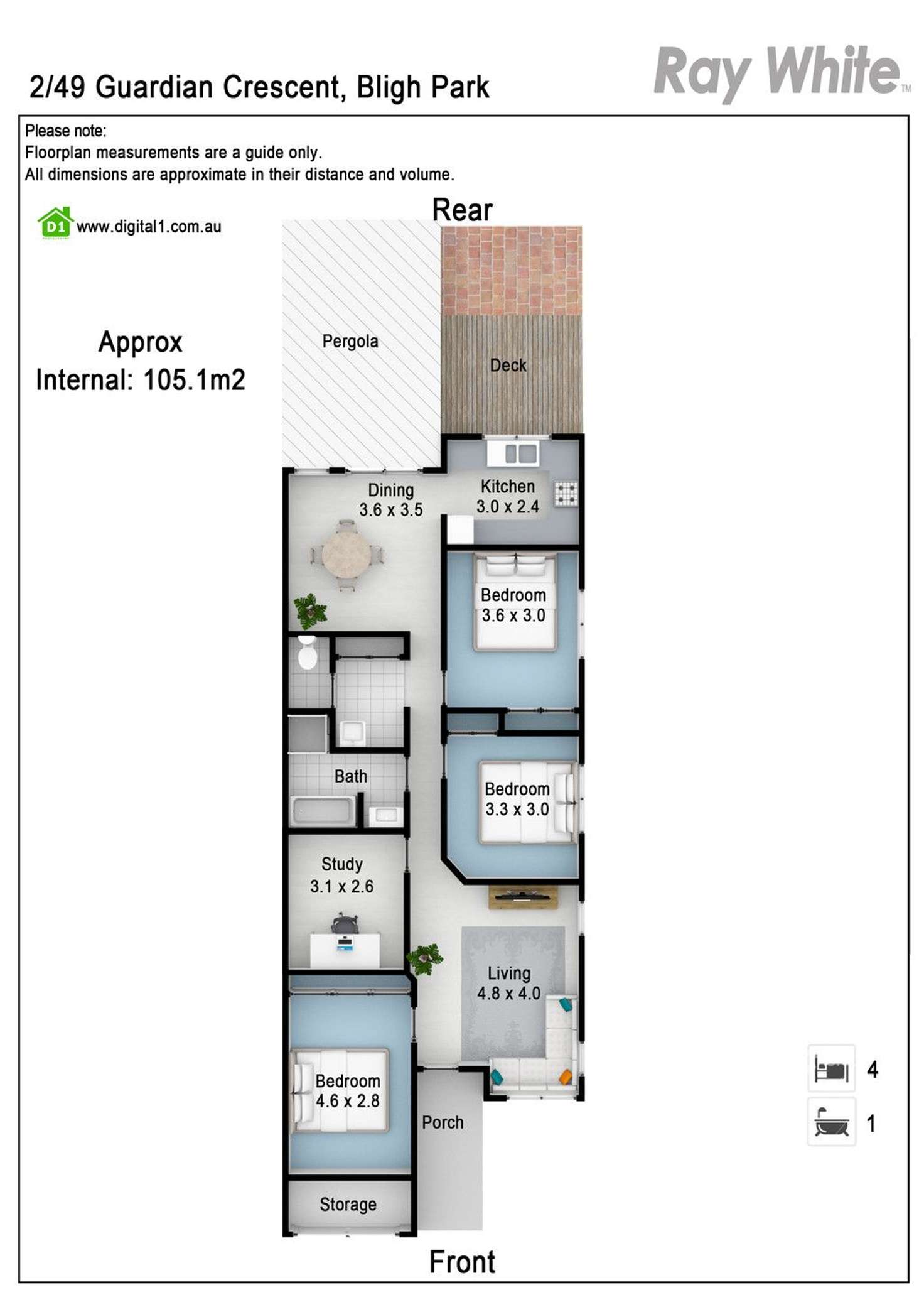 Floorplan of Homely house listing, 2/49 Guardian Crescent, Bligh Park NSW 2756