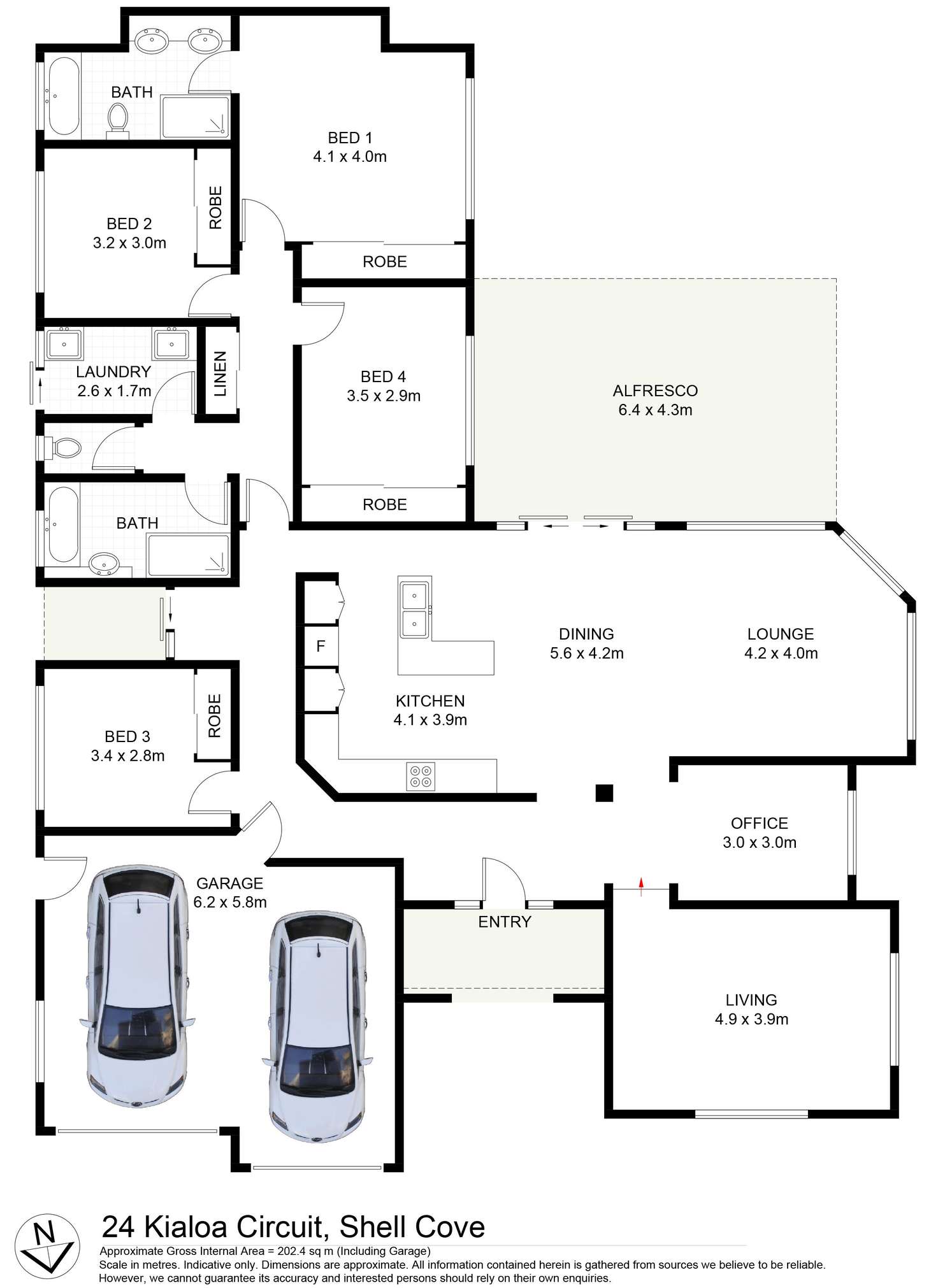 Floorplan of Homely house listing, 24 Kialoa Circuit, Shell Cove NSW 2529