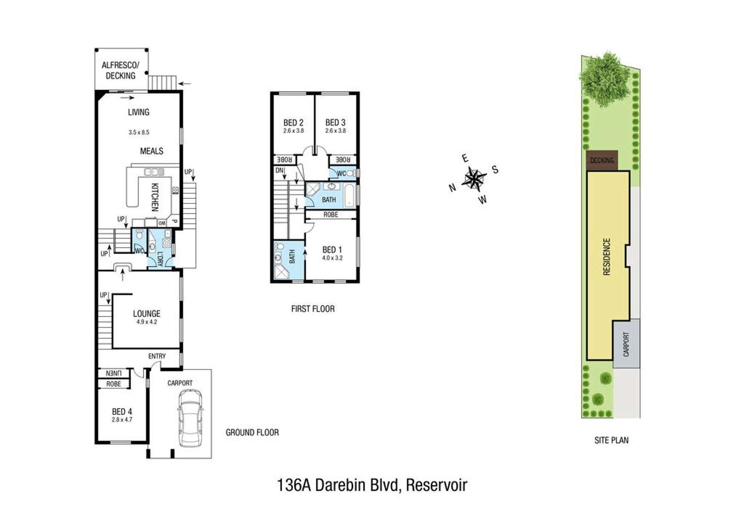 Floorplan of Homely house listing, 136A Darebin Boulevard, Reservoir VIC 3073