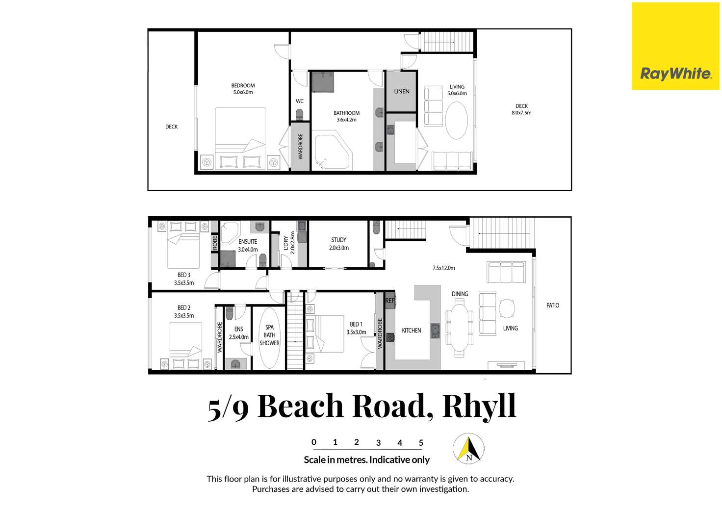 Floorplan of Homely apartment listing, 5/9 Beach Road, Rhyll VIC 3923
