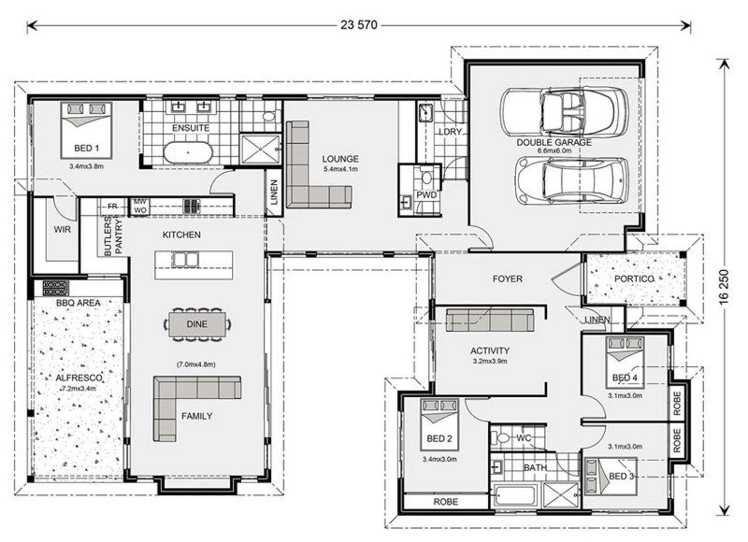 Floorplan of Homely house listing, 21 Bedarra Crescent, Burpengary East QLD 4505