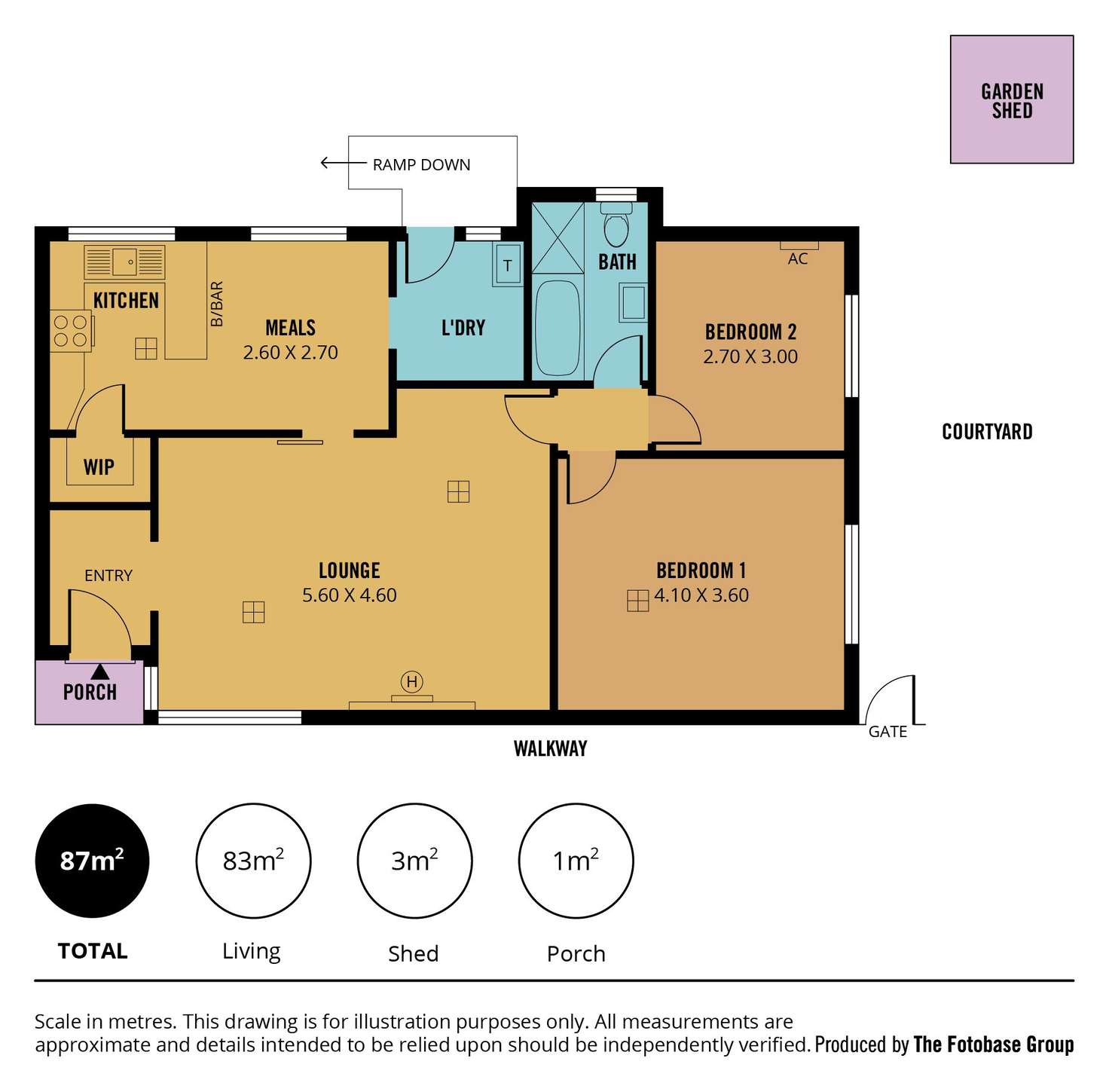 Floorplan of Homely unit listing, 4/73 Bower Street, Woodville SA 5011