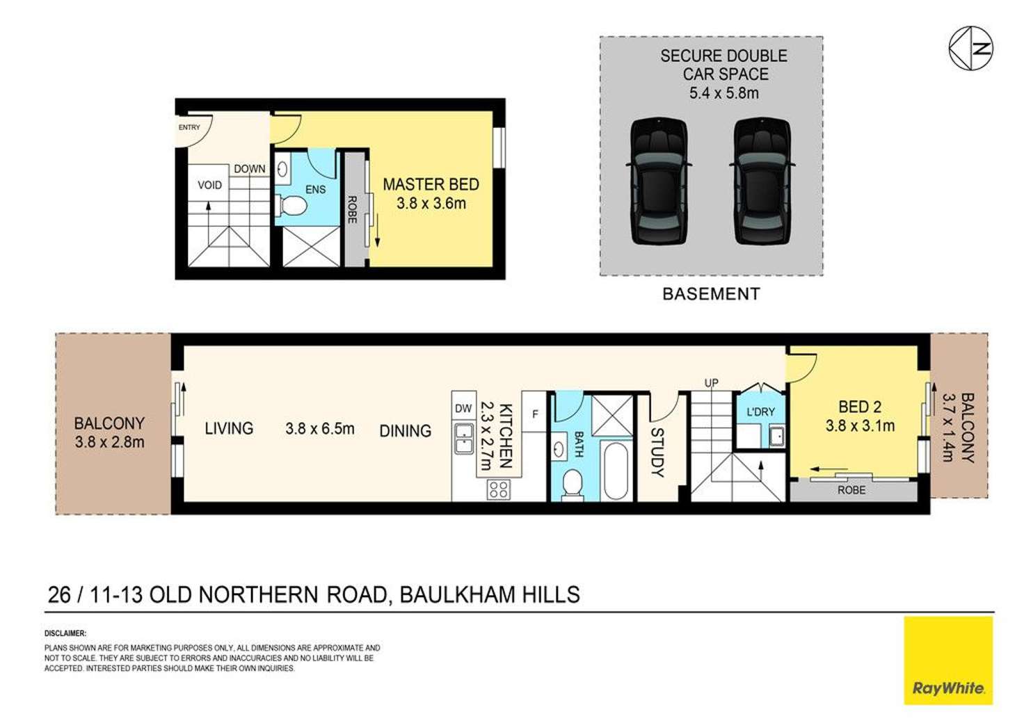 Floorplan of Homely apartment listing, 26/11-13 Old Northern Road, Baulkham Hills NSW 2153