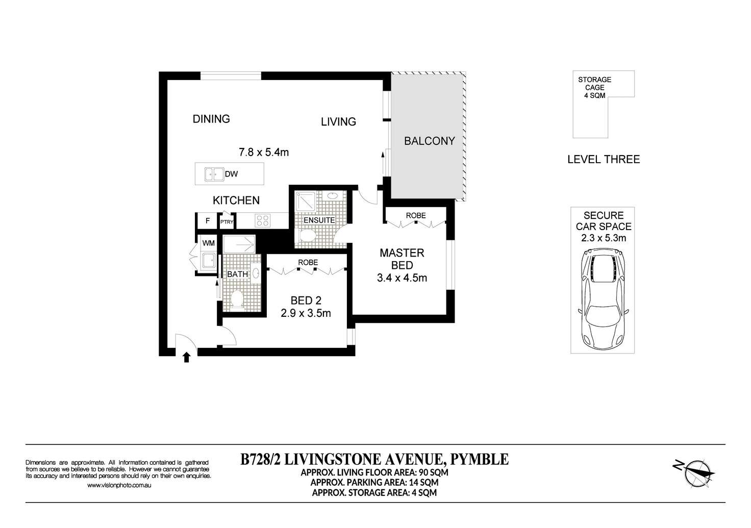 Floorplan of Homely apartment listing, B728/2 Livingstone Avenue, Pymble NSW 2073