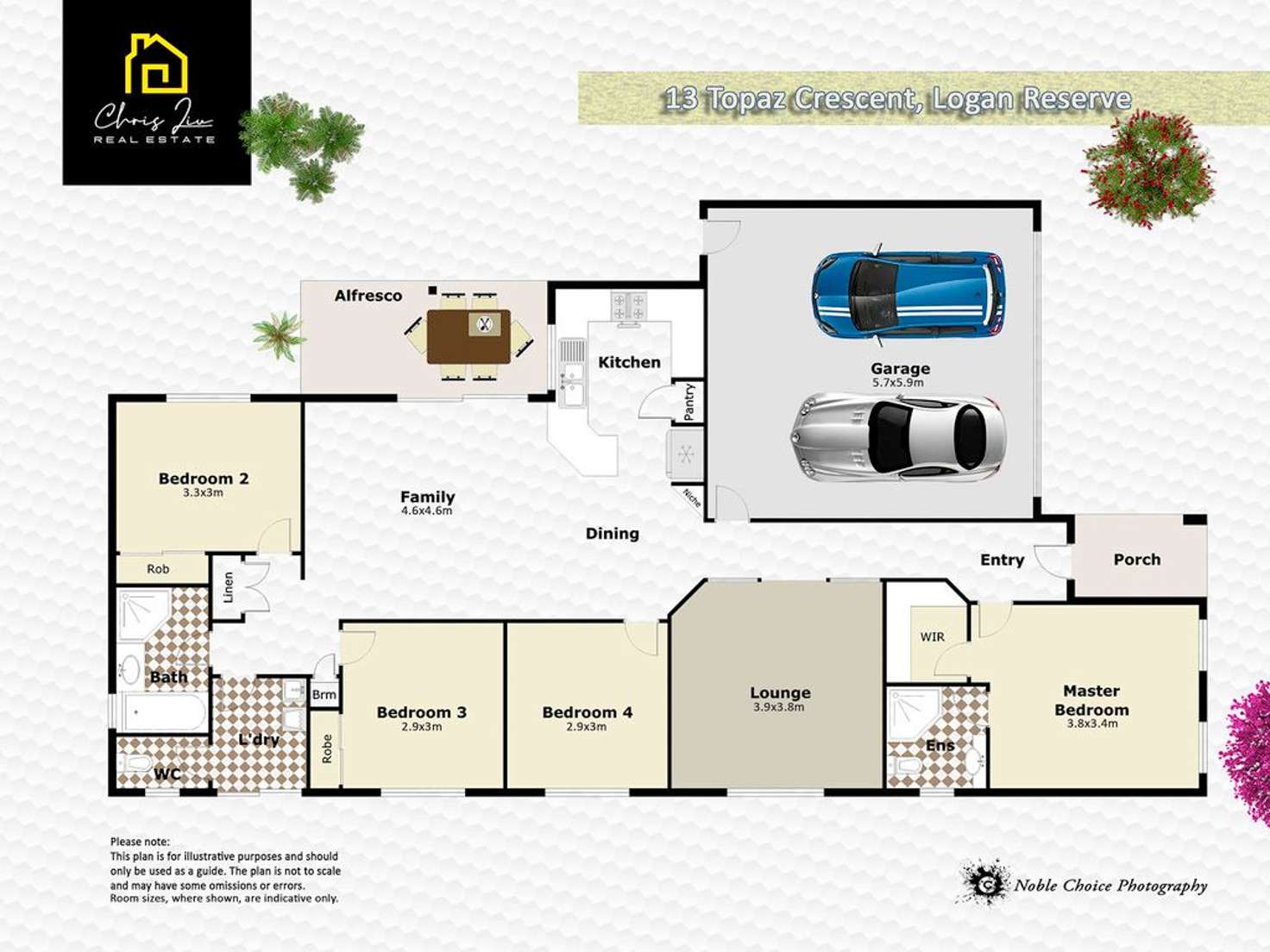 Floorplan of Homely house listing, 13 Topaz Crescent, Logan Reserve QLD 4133