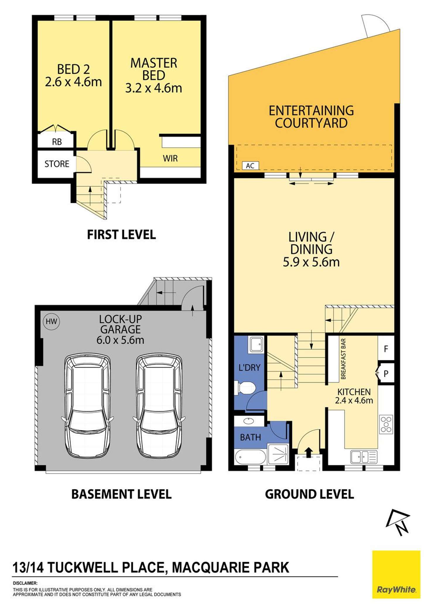 Floorplan of Homely townhouse listing, 13/14 Tuckwell Place, Macquarie Park NSW 2113