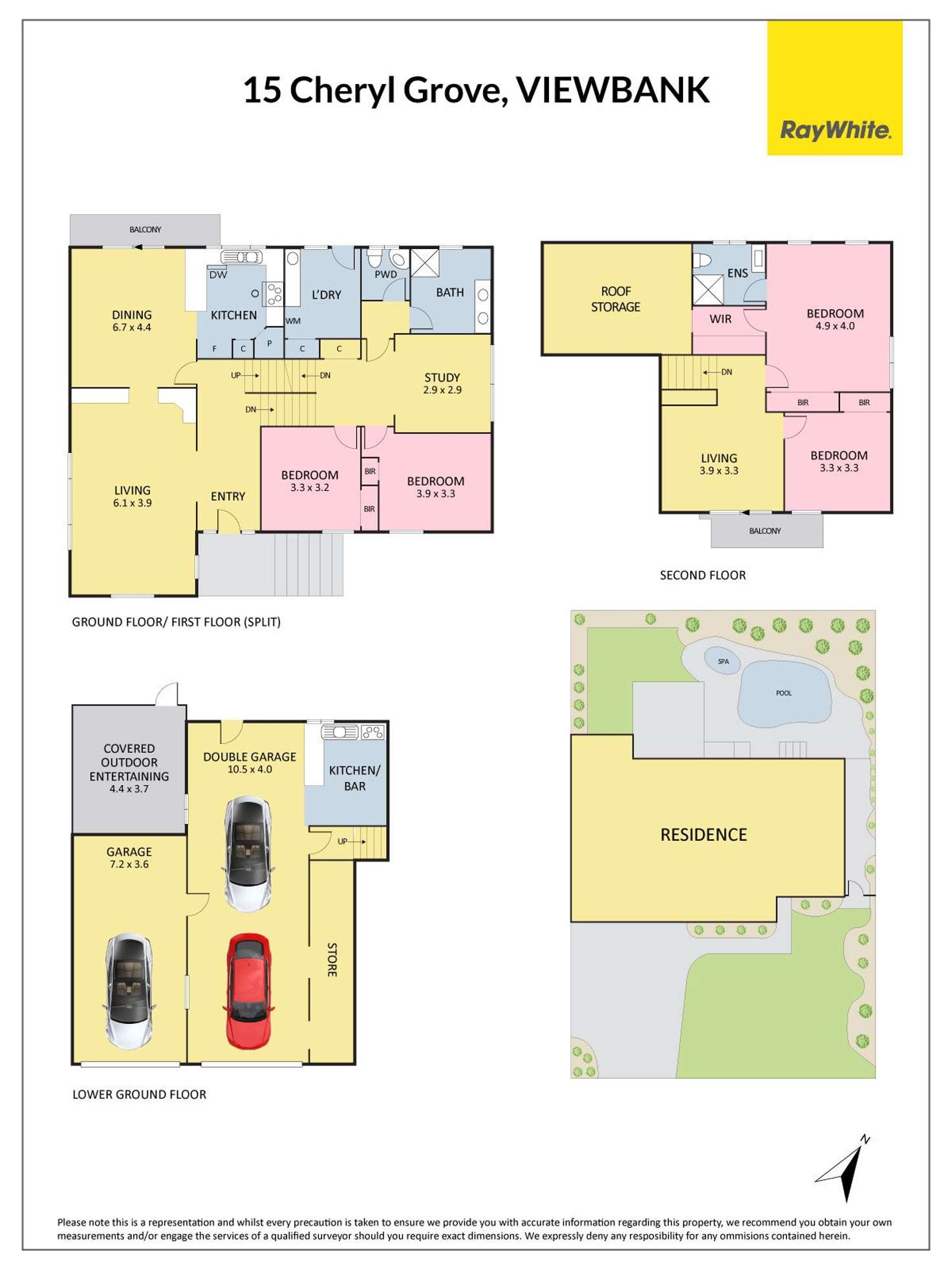 Floorplan of Homely house listing, 15 Cheryl Grove, Viewbank VIC 3084