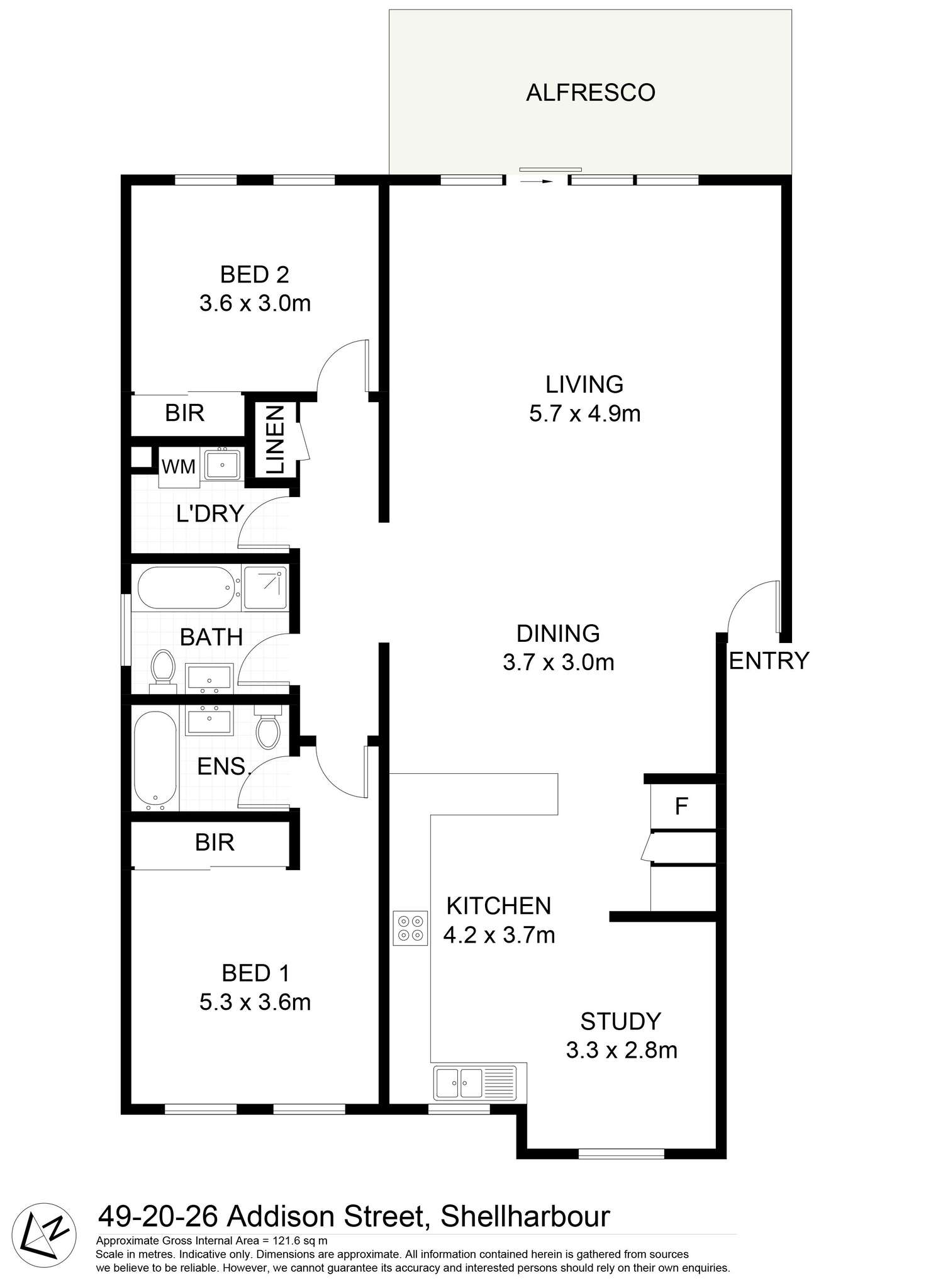 Floorplan of Homely unit listing, 49/20-26 Addison Street, Shellharbour NSW 2529