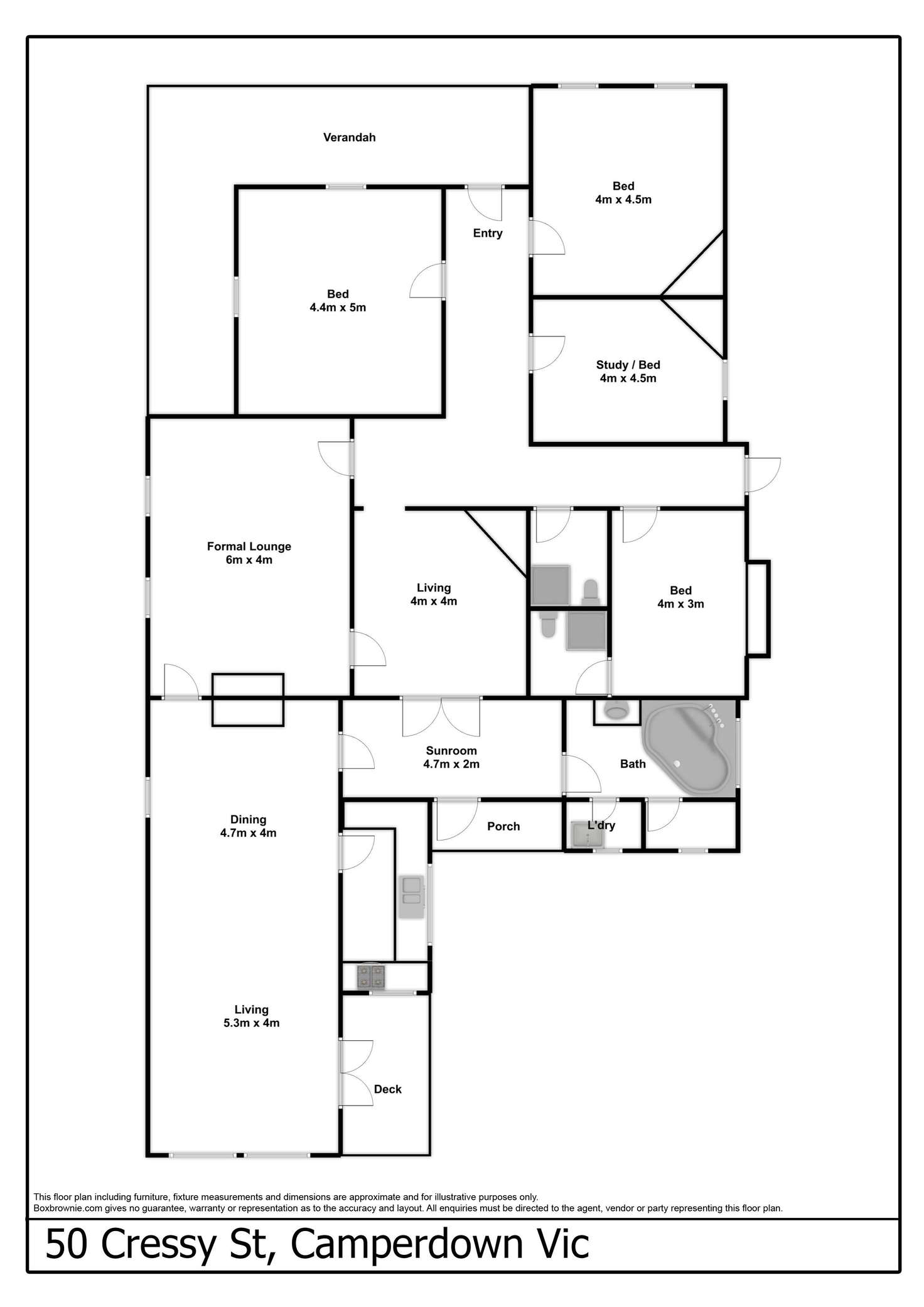 Floorplan of Homely house listing, 50 Cressy Street, Camperdown VIC 3260