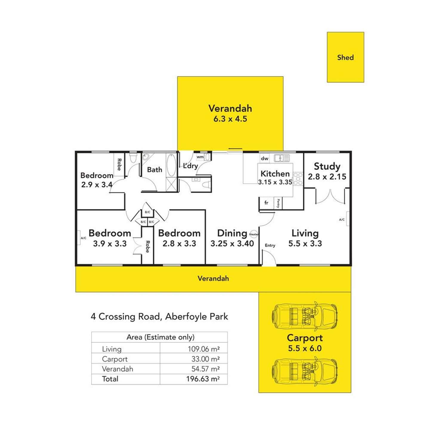 Floorplan of Homely house listing, 4 Crossing Road, Aberfoyle Park SA 5159
