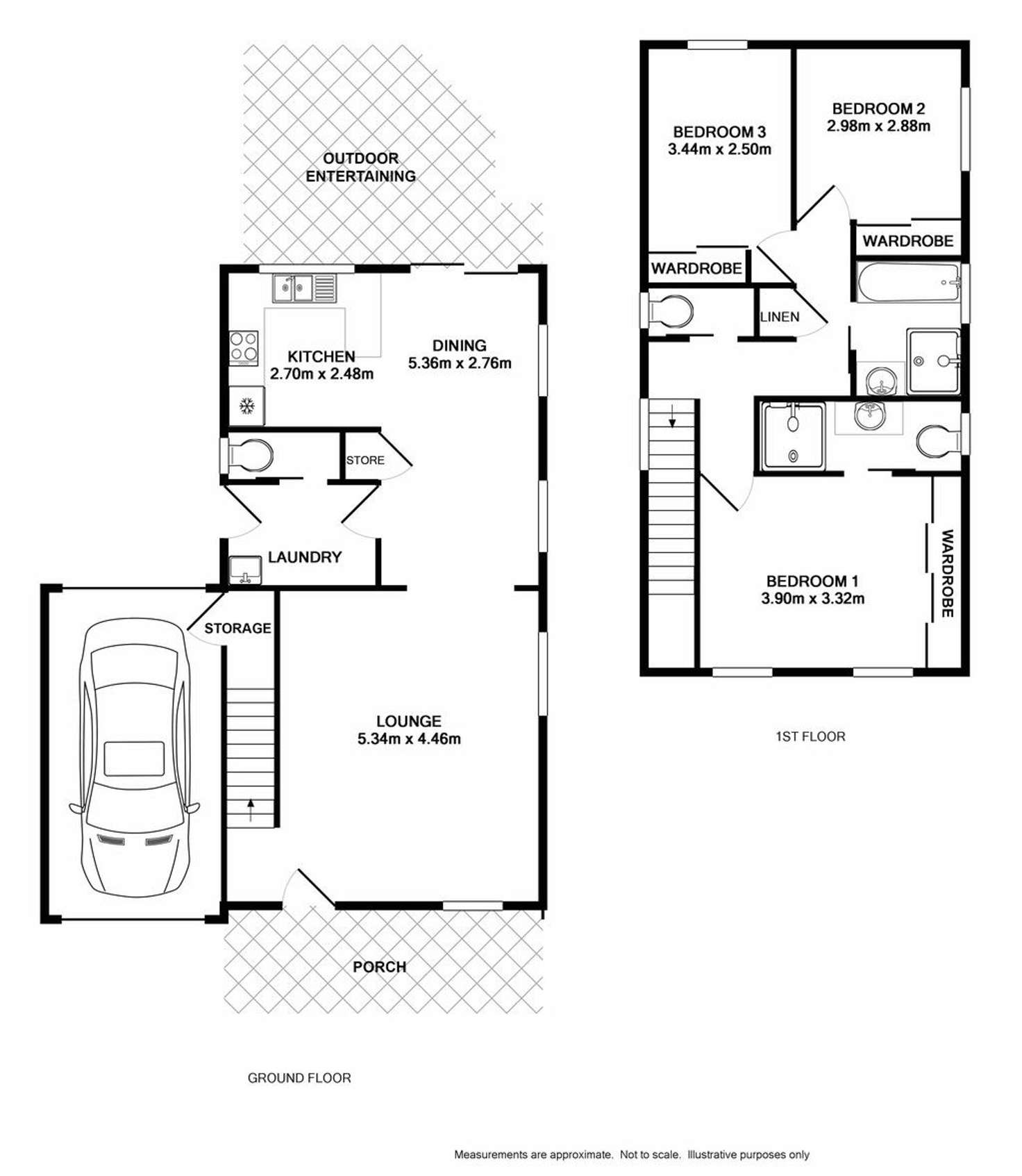 Floorplan of Homely townhouse listing, 8/10 First Street, Kingswood NSW 2747