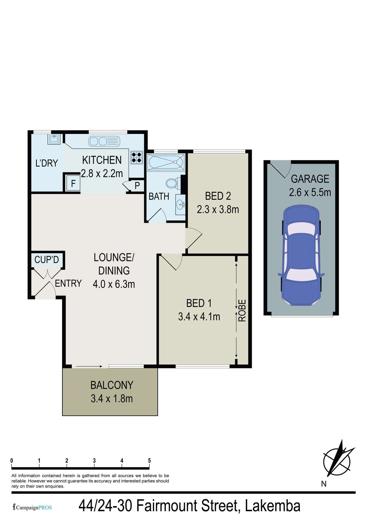 Floorplan of Homely unit listing, 44/24 Fairmount Street, Lakemba NSW 2195