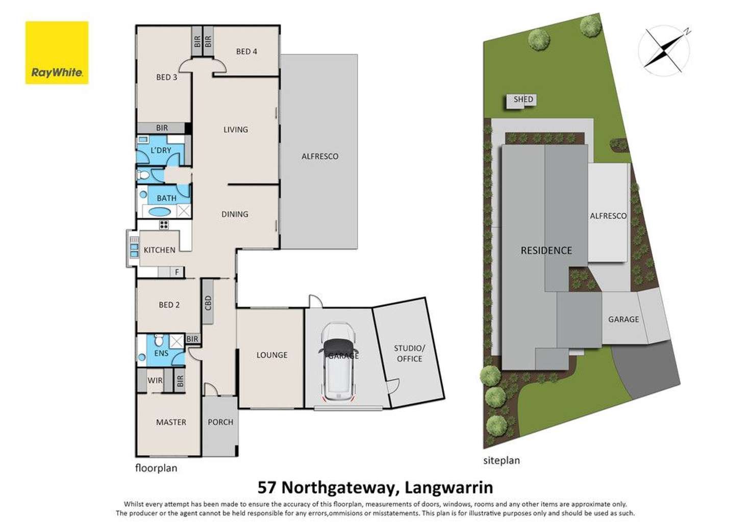 Floorplan of Homely house listing, 57 Northgateway, Langwarrin VIC 3910