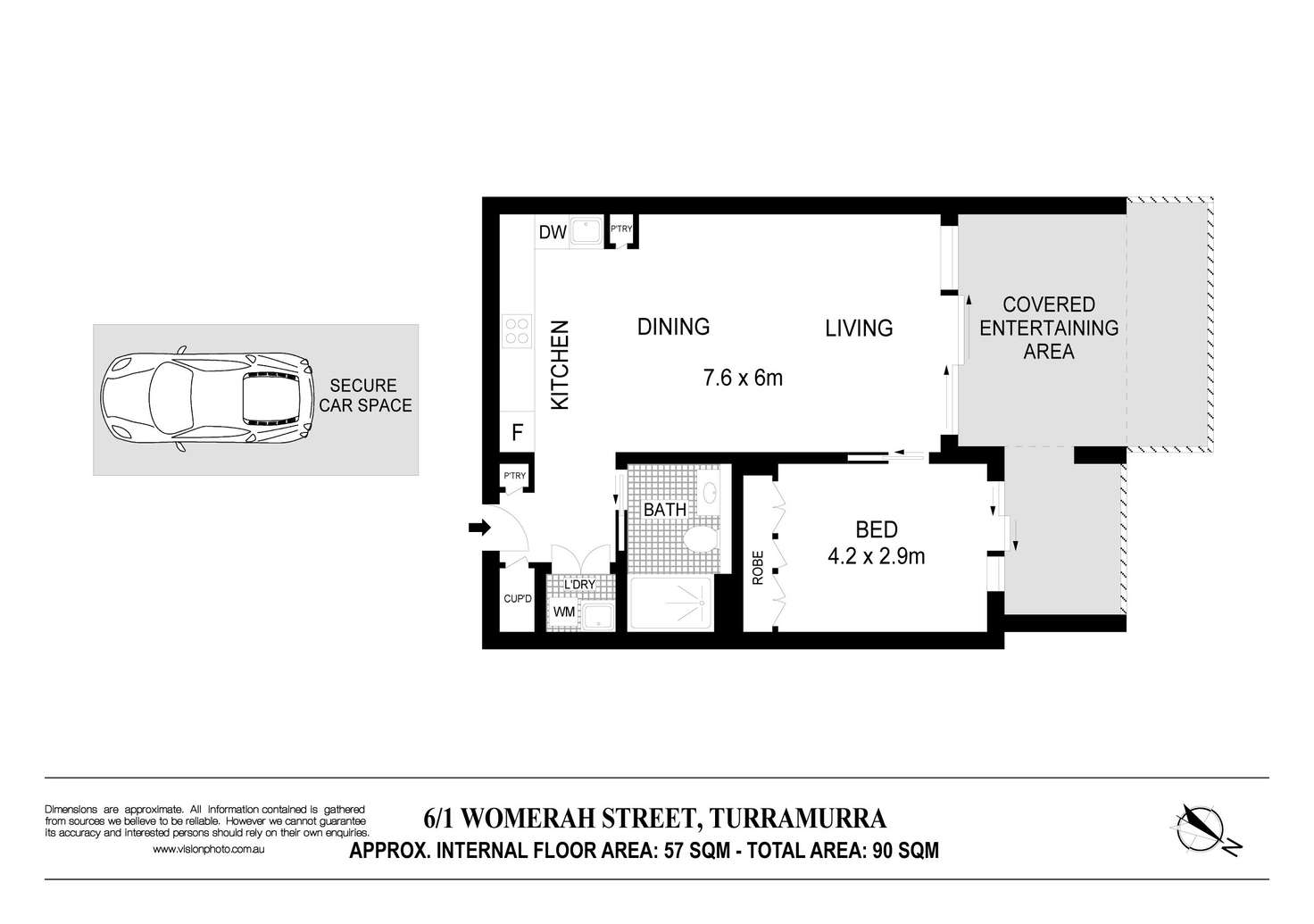 Floorplan of Homely apartment listing, 6/1 Womerah Street, Turramurra NSW 2074