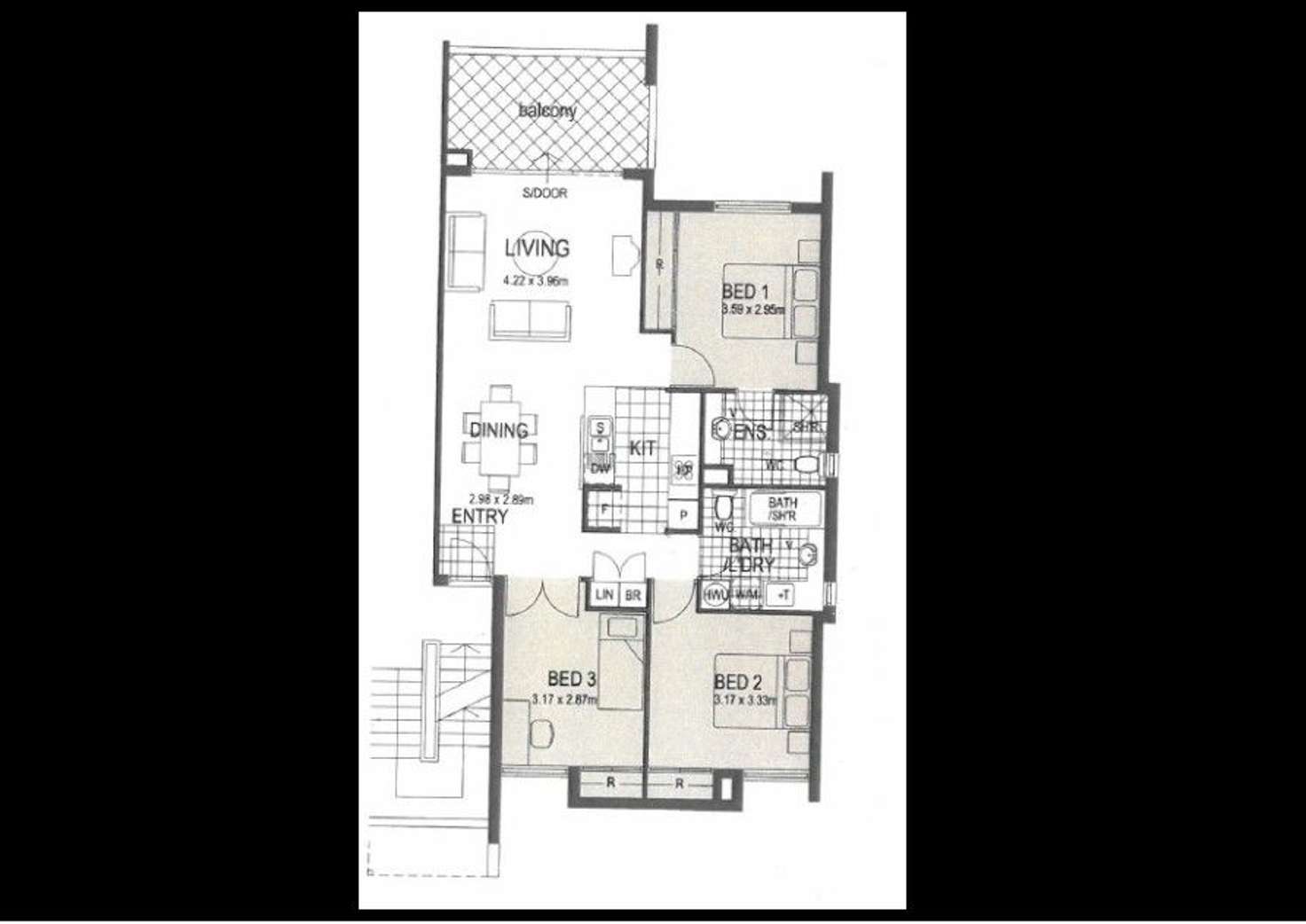 Floorplan of Homely apartment listing, 4/15 Tanunda Drive, Rivervale WA 6103
