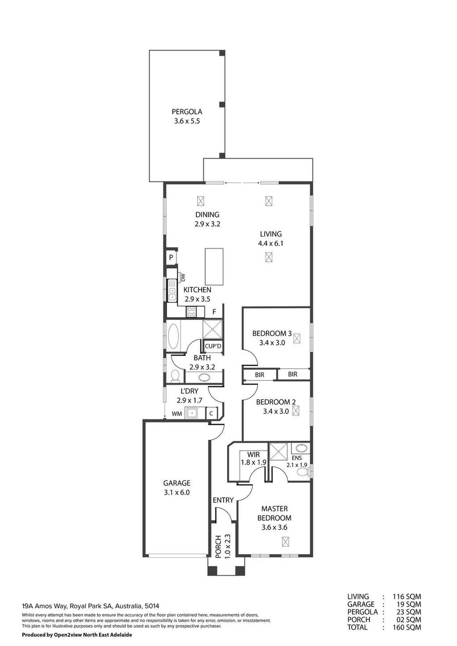 Floorplan of Homely house listing, 19A Amos Way, Royal Park SA 5014