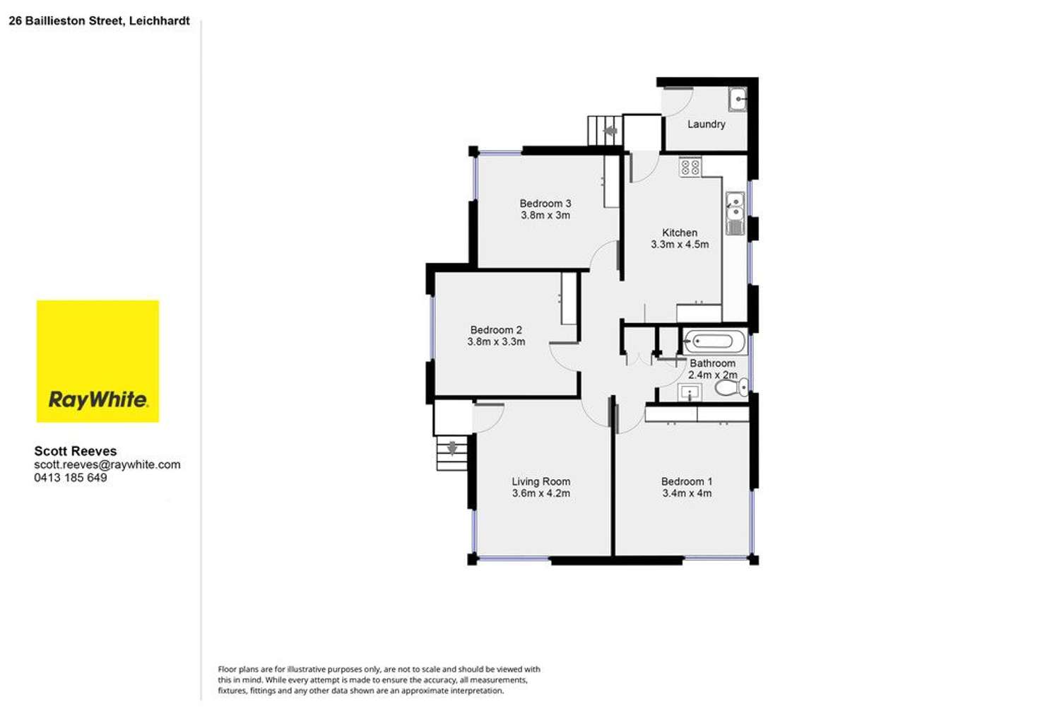 Floorplan of Homely house listing, 26 Baillieston Street, Leichhardt QLD 4305