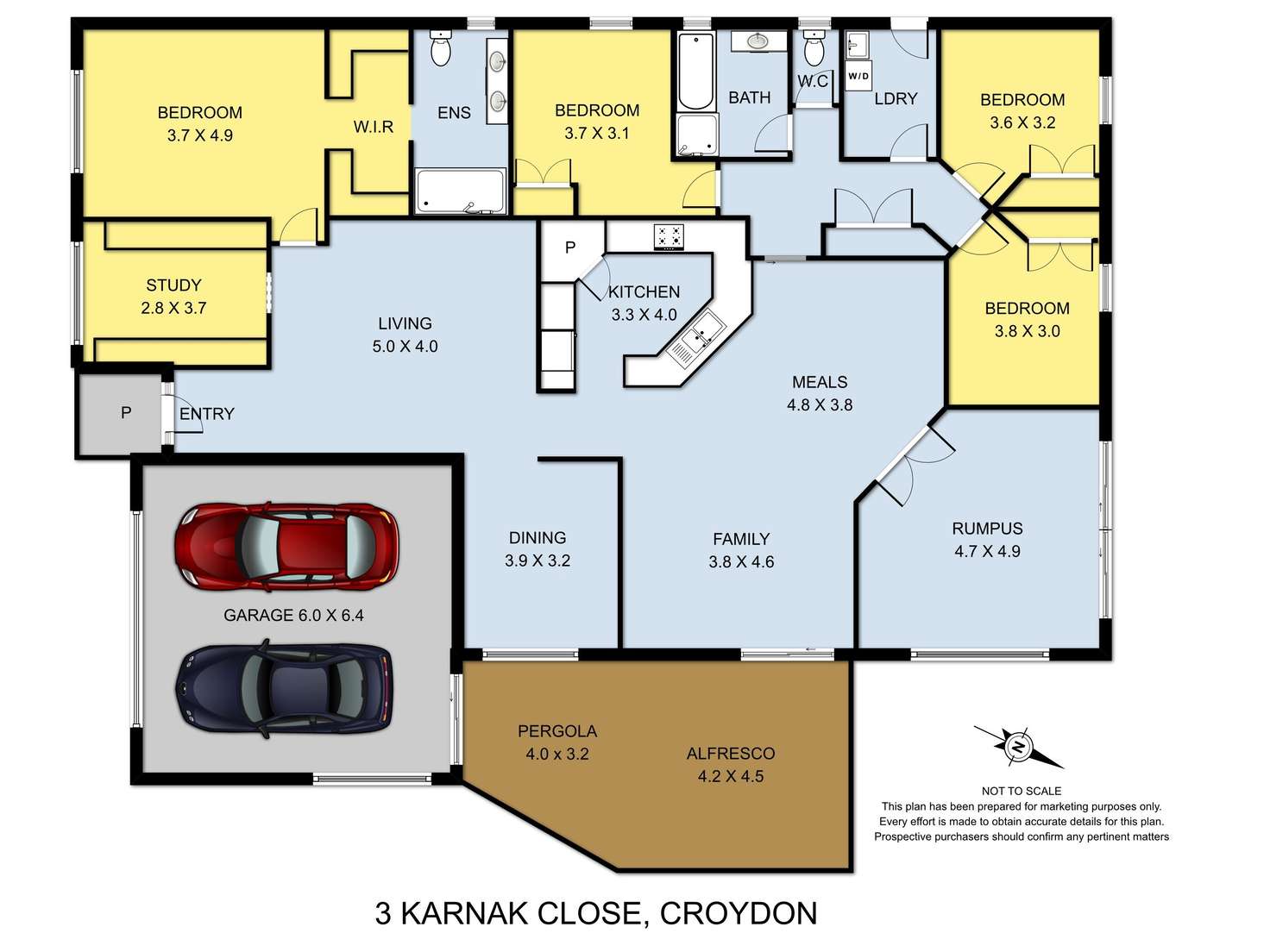 Floorplan of Homely house listing, 3 Karnak Close, Croydon VIC 3136