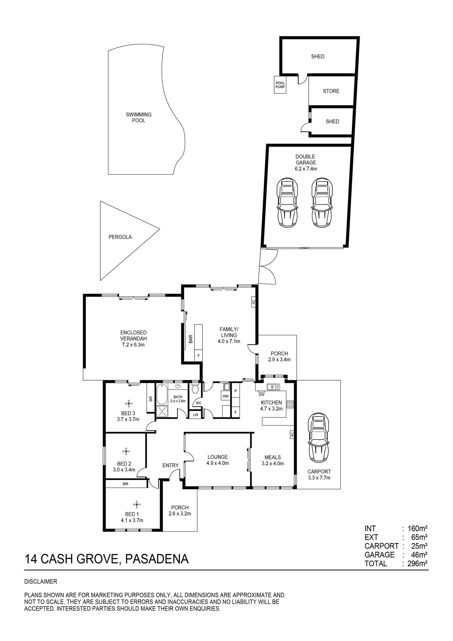 Floorplan of Homely house listing, 14 Cash Grove, Pasadena SA 5042