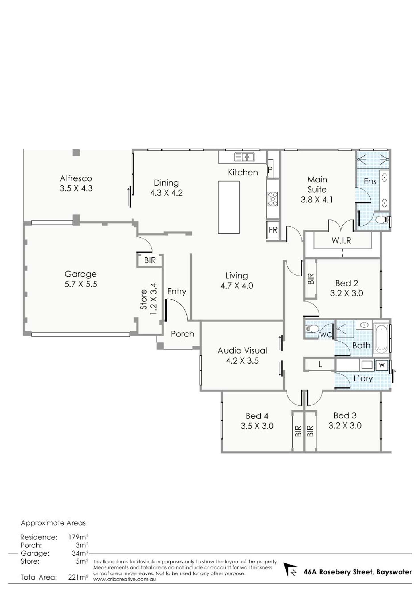 Floorplan of Homely house listing, 46A Rosebery Street, Bayswater WA 6053