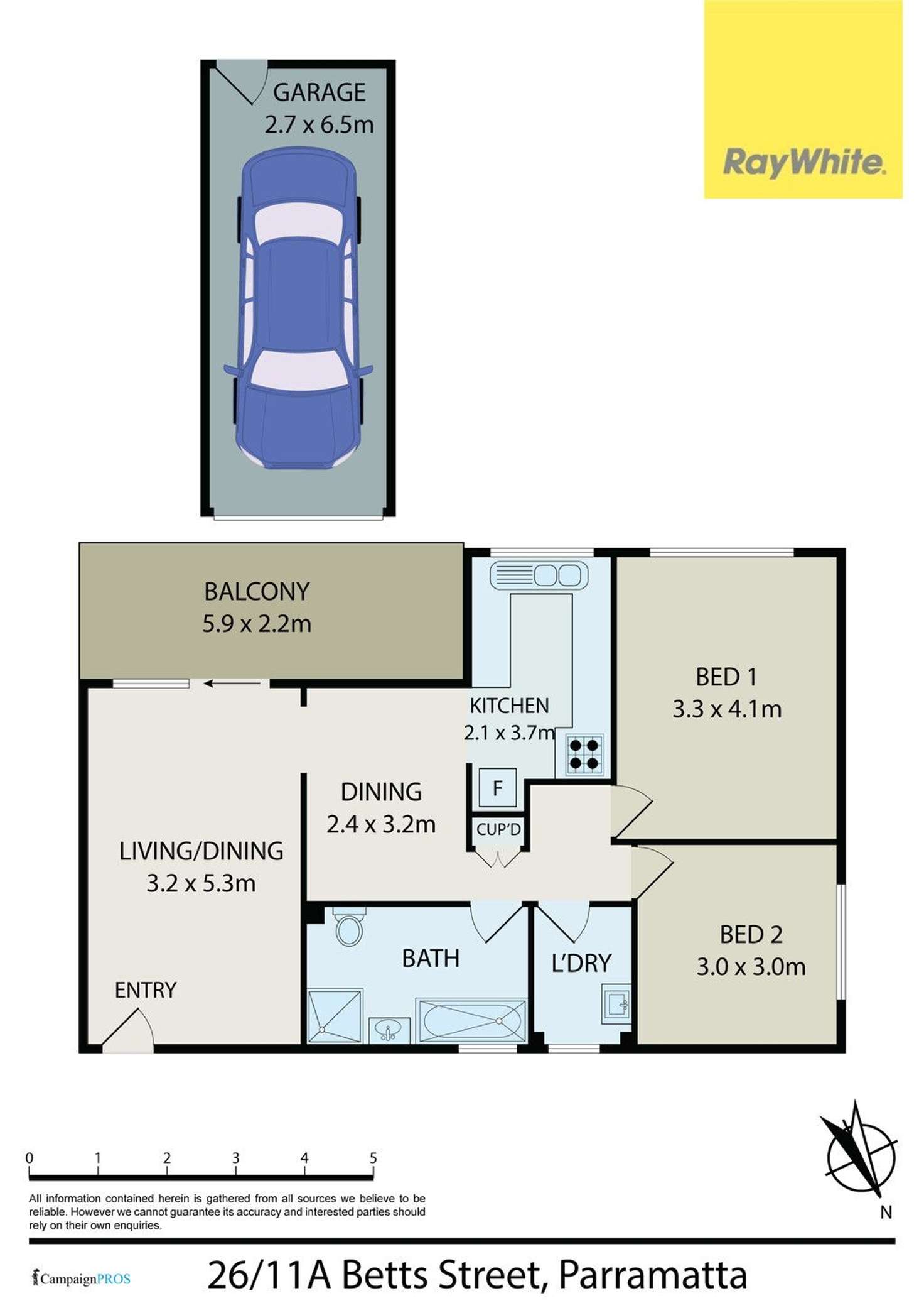 Floorplan of Homely unit listing, 26/11A Betts Street, Parramatta NSW 2150