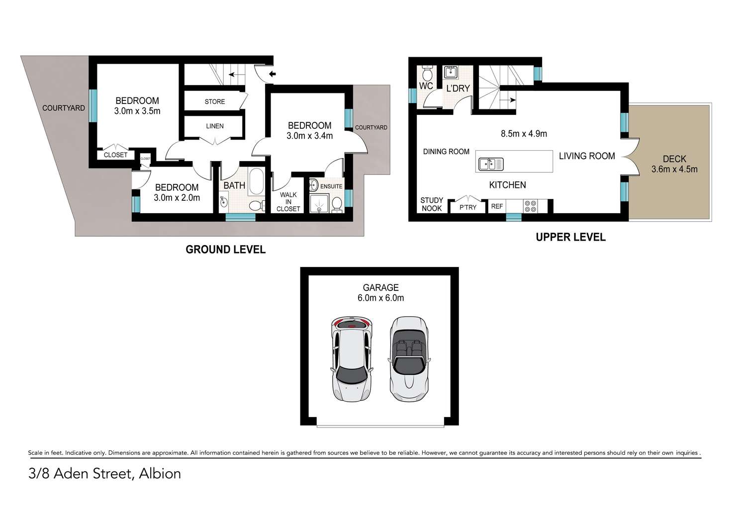 Floorplan of Homely townhouse listing, 3/8 Aden Street, Albion QLD 4010