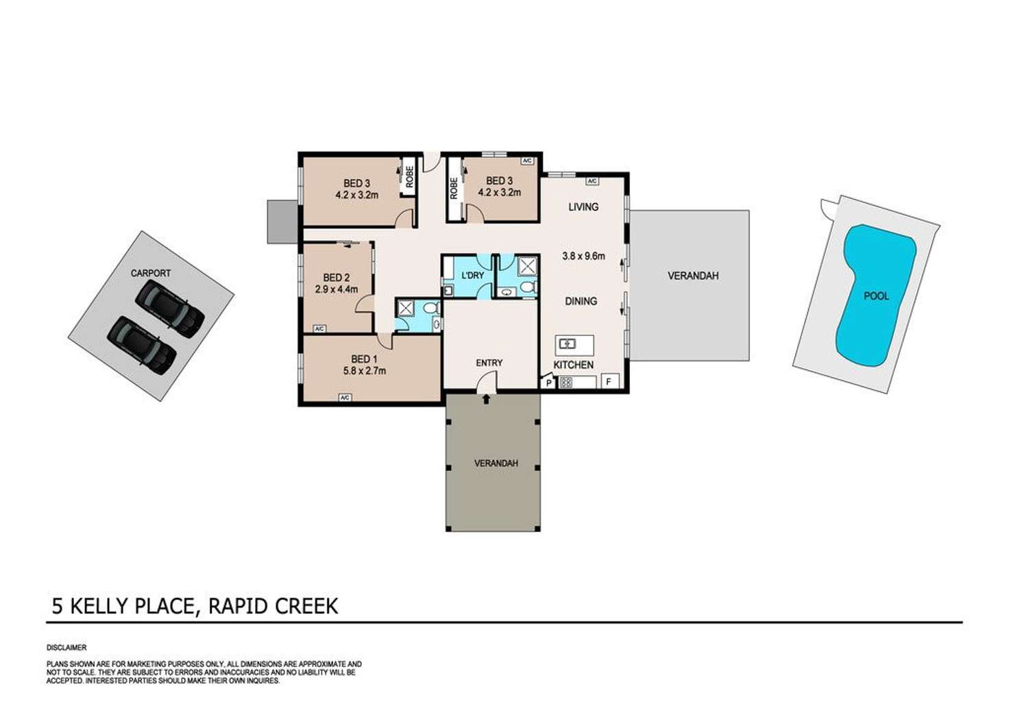 Floorplan of Homely house listing, 5 Kelly Place, Rapid Creek NT 810
