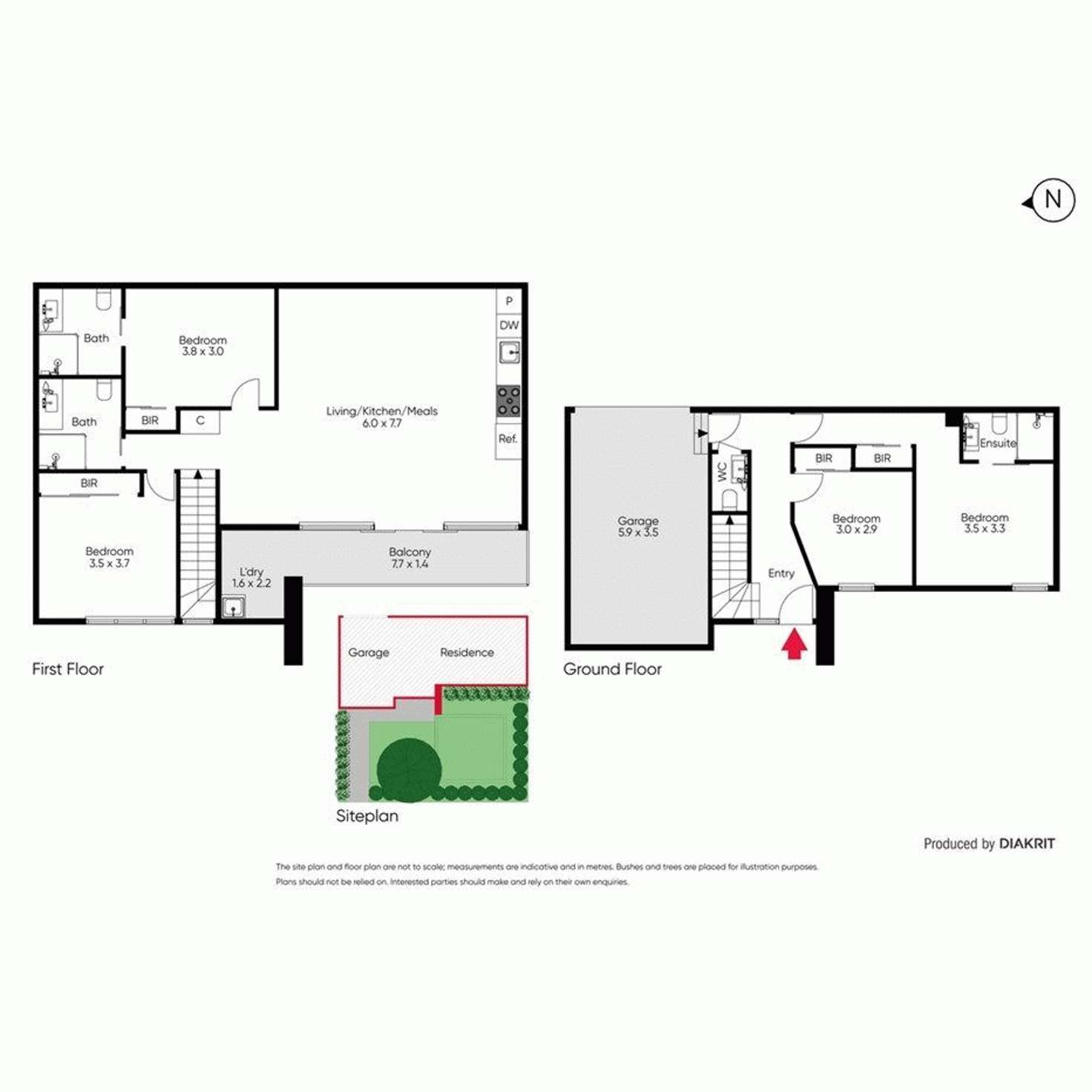 Floorplan of Homely townhouse listing, 7/5 Hay Street, Box Hill South VIC 3128