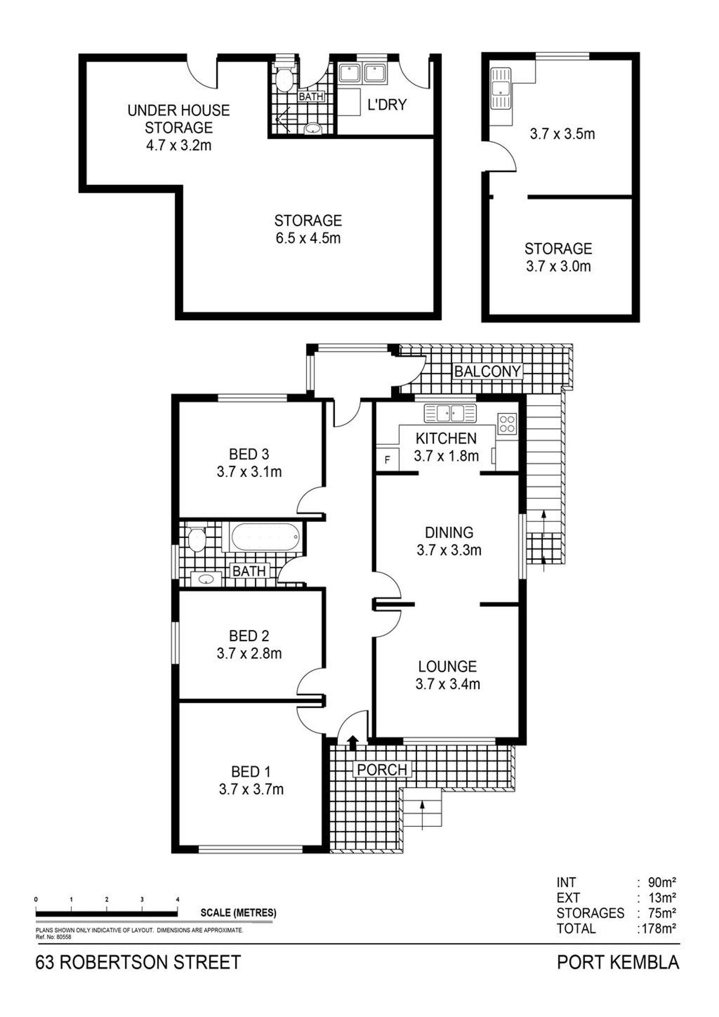 Floorplan of Homely house listing, 63 Robertson Street, Port Kembla NSW 2505