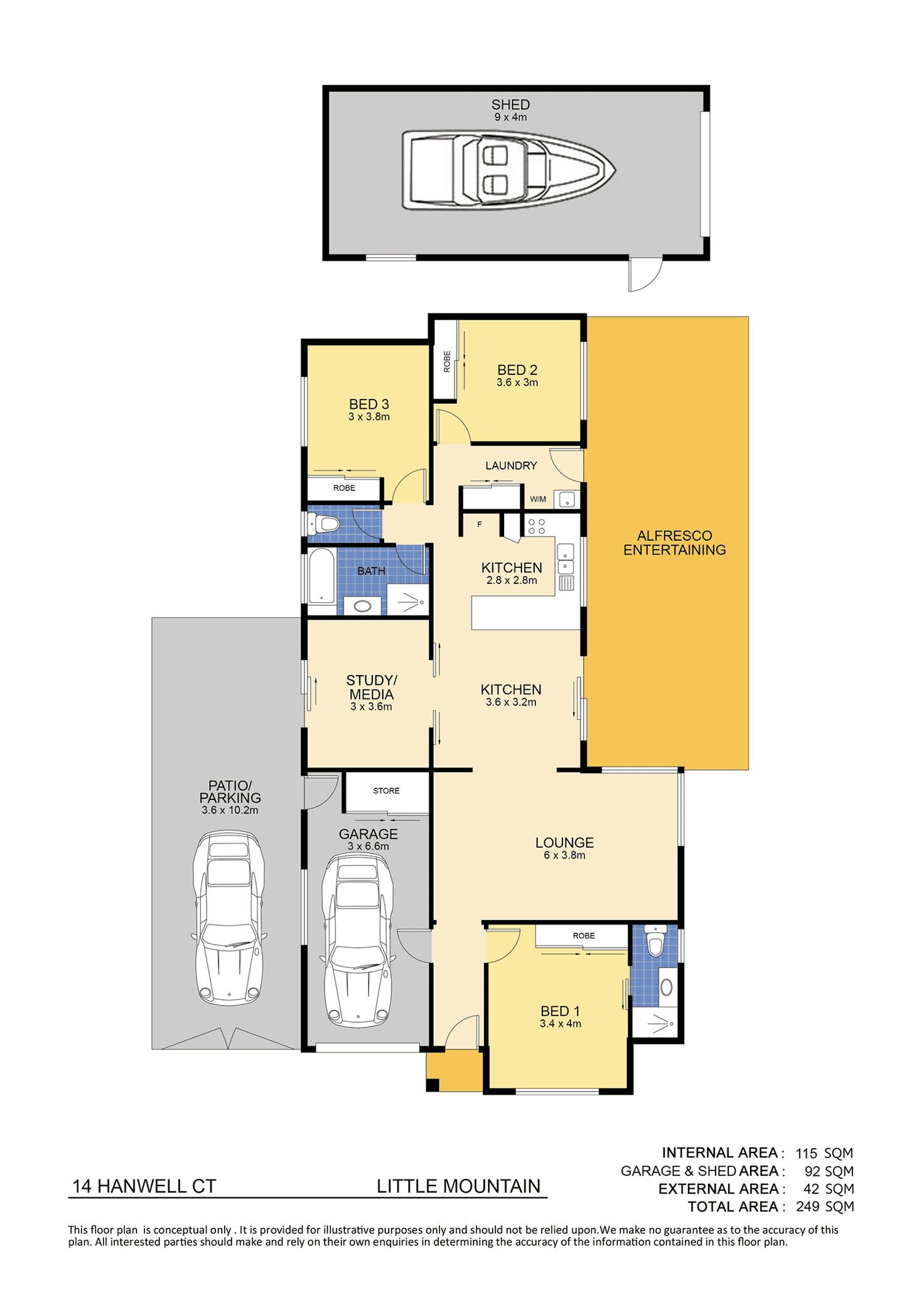 Floorplan of Homely house listing, 14 Hanwell Court, Little Mountain QLD 4551