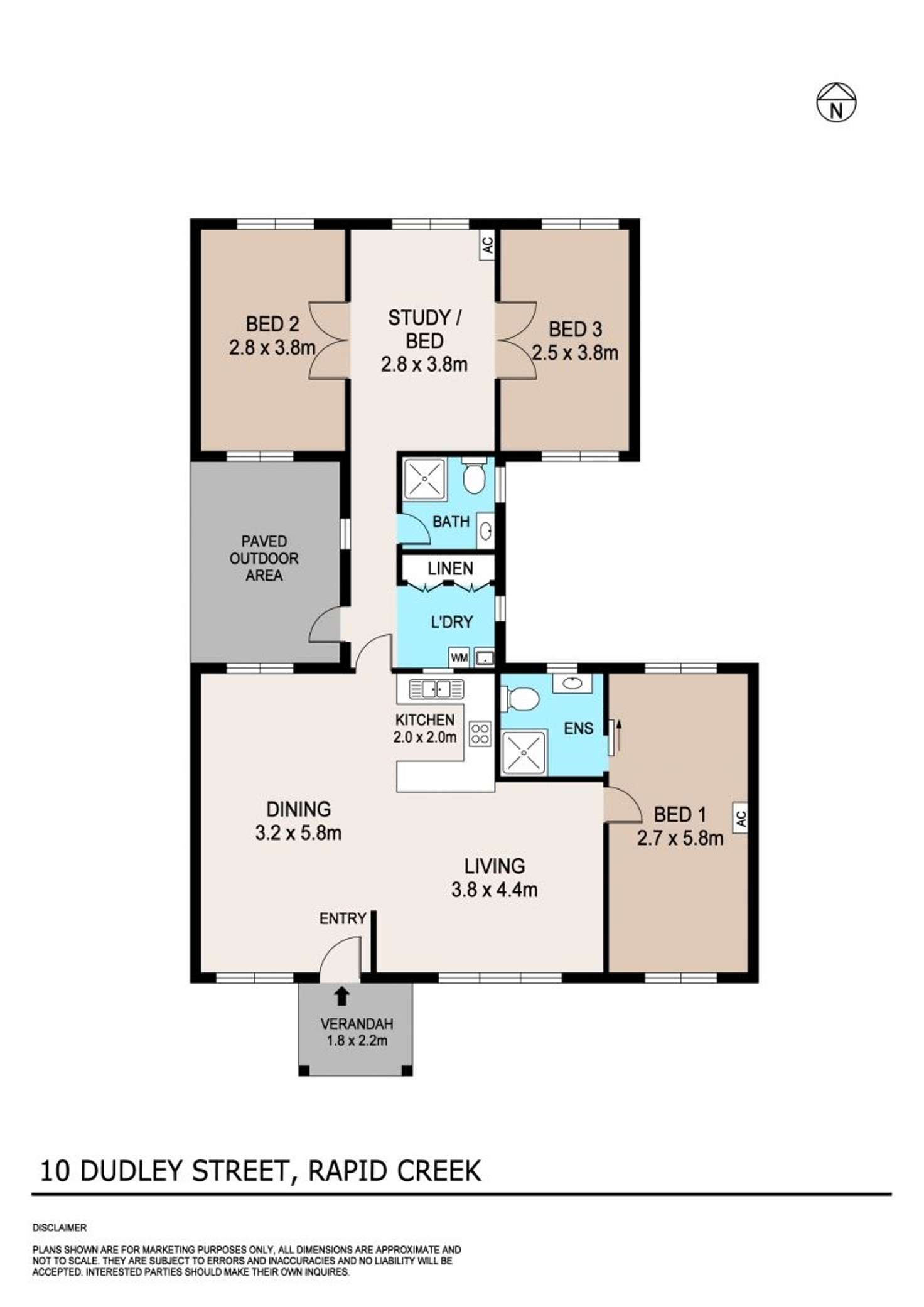 Floorplan of Homely house listing, 10 Dudley Street, Rapid Creek NT 810
