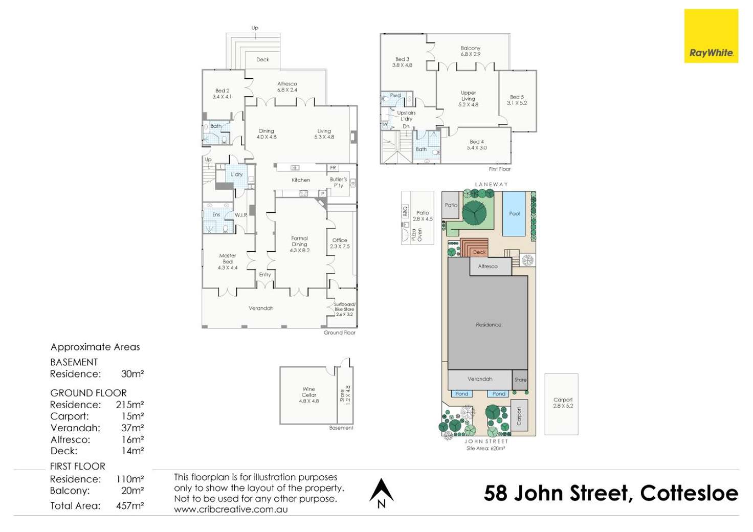 Floorplan of Homely house listing, 58 John Street, Cottesloe WA 6011