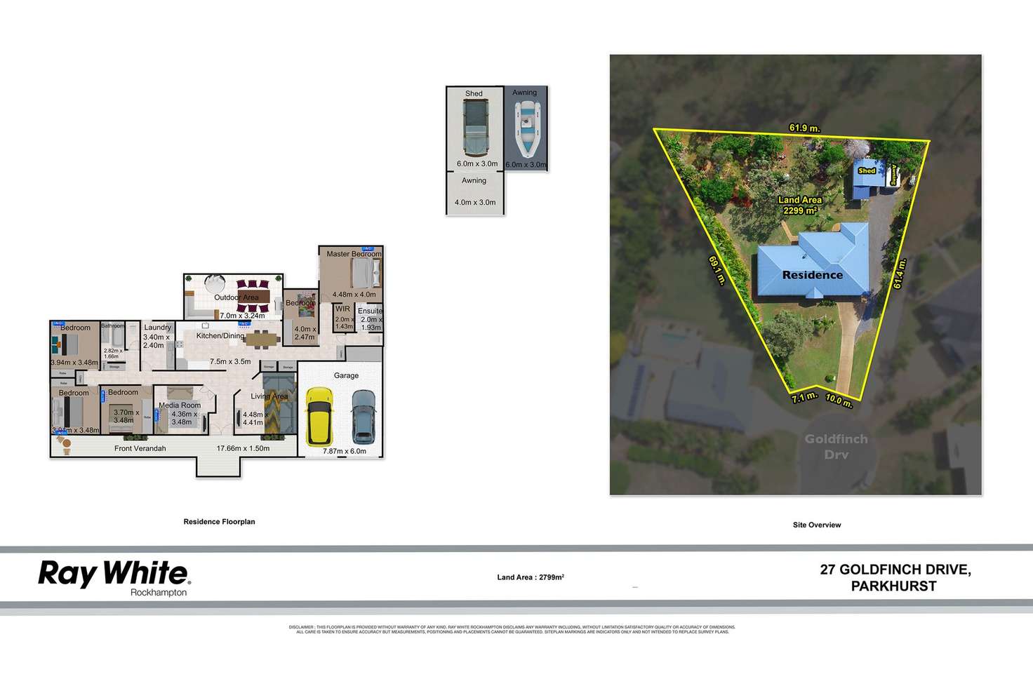 Floorplan of Homely house listing, 27 Goldfinch Drive, Parkhurst QLD 4702