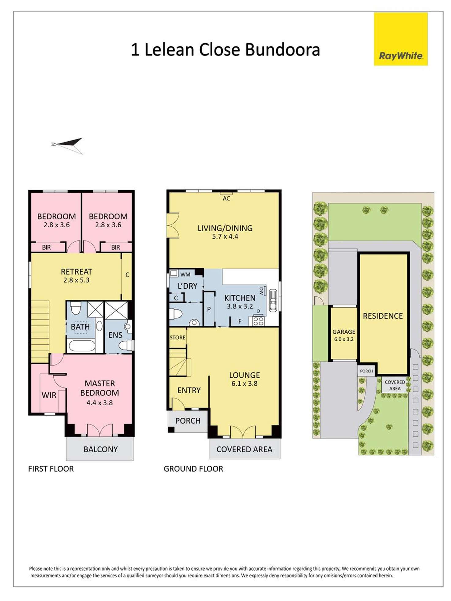 Floorplan of Homely house listing, 1 Lelean Close, Bundoora VIC 3083