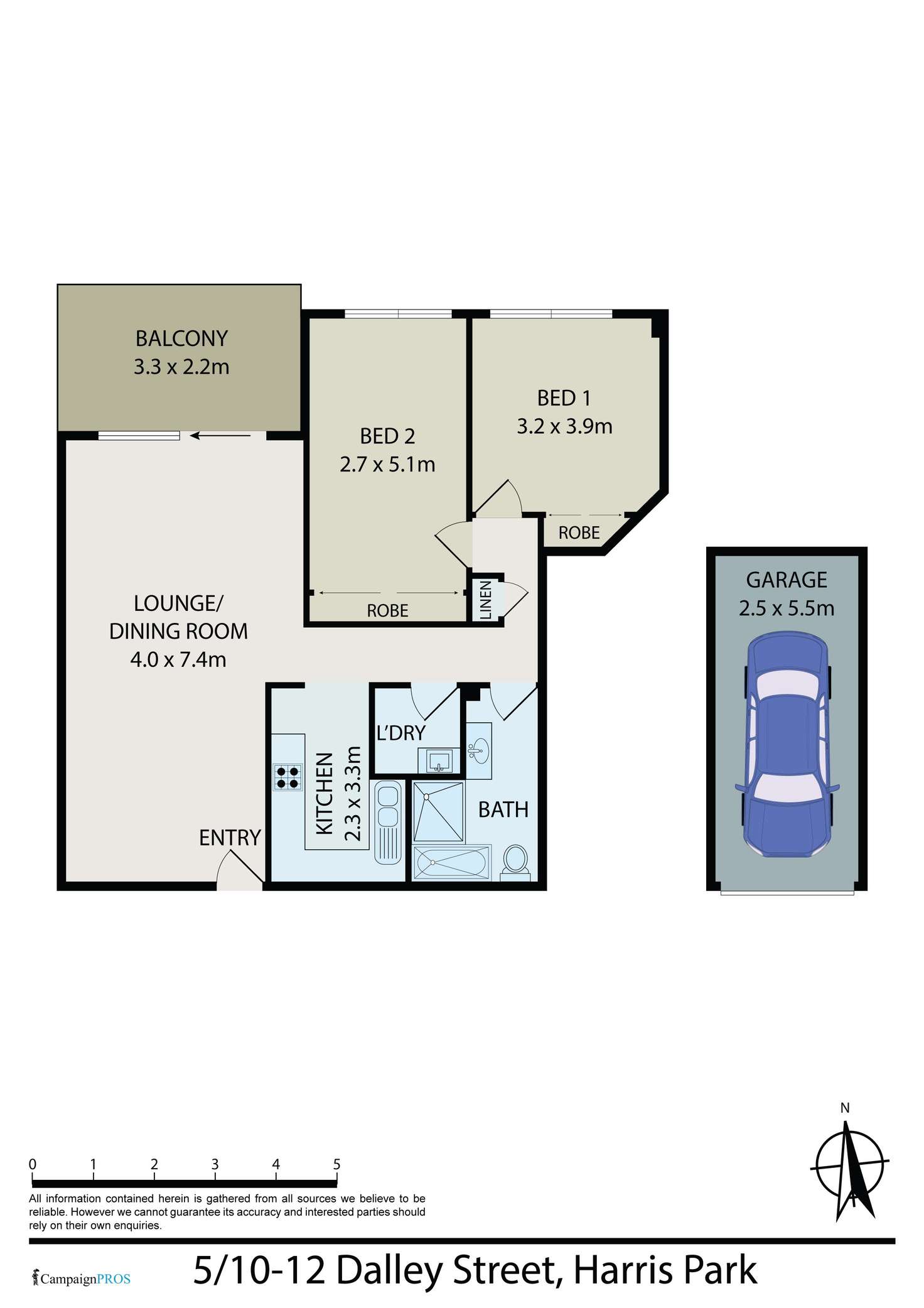 Floorplan of Homely unit listing, 5/10-12 Dalley Street, Harris Park NSW 2150