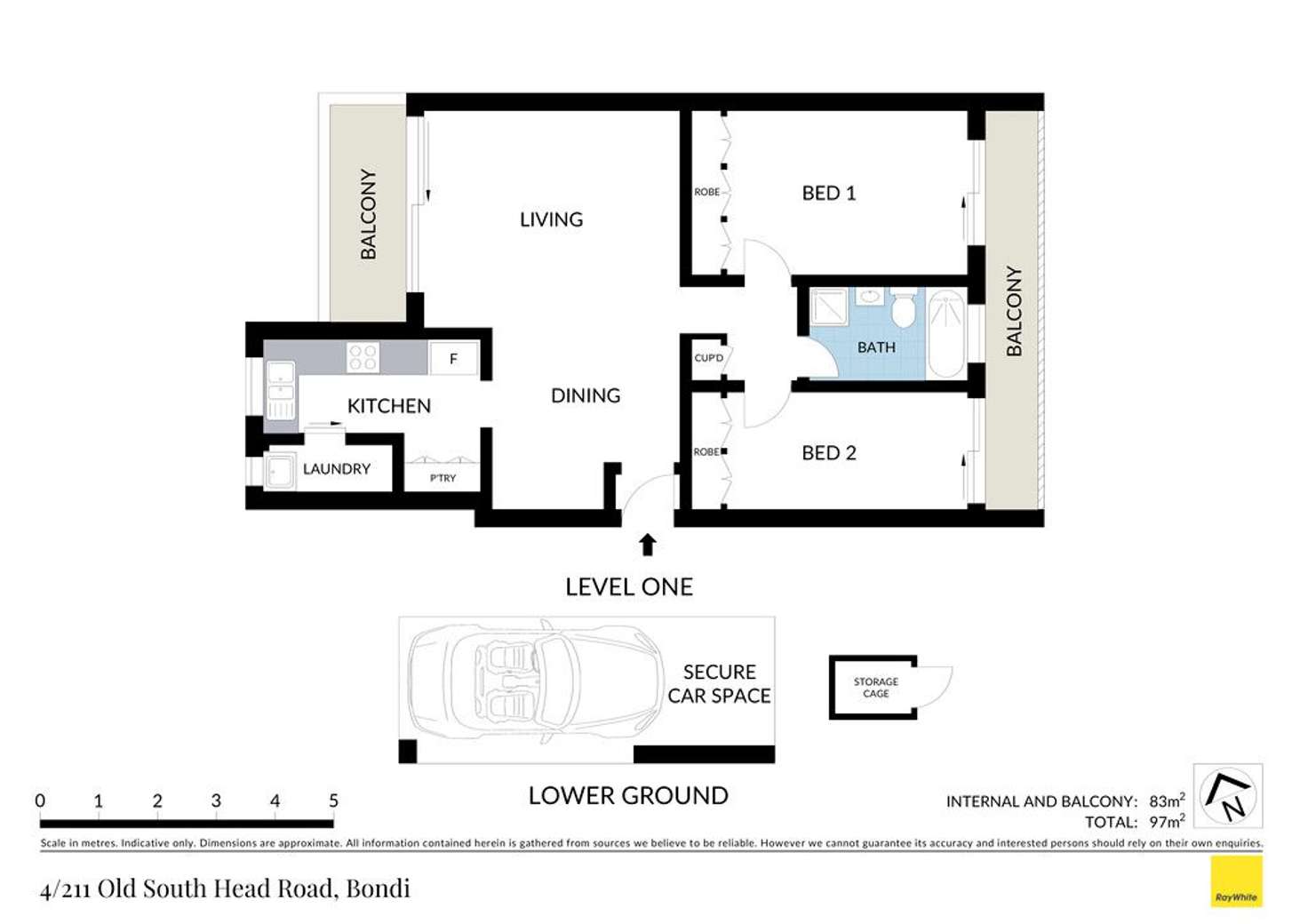 Floorplan of Homely apartment listing, 4/211 Old South Head Road, Bondi NSW 2026