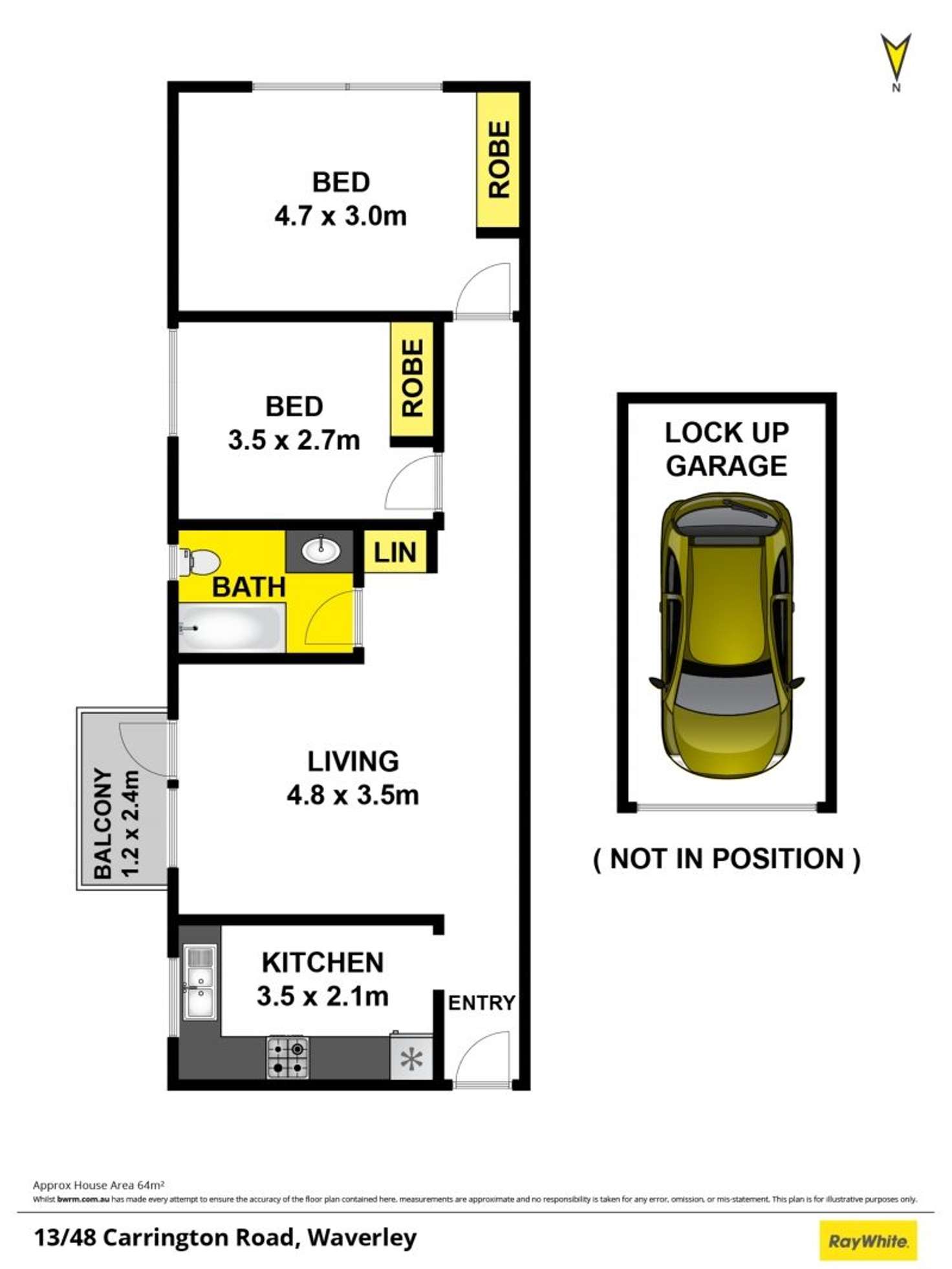 Floorplan of Homely unit listing, 13/48 Carrington Road, Waverley NSW 2024