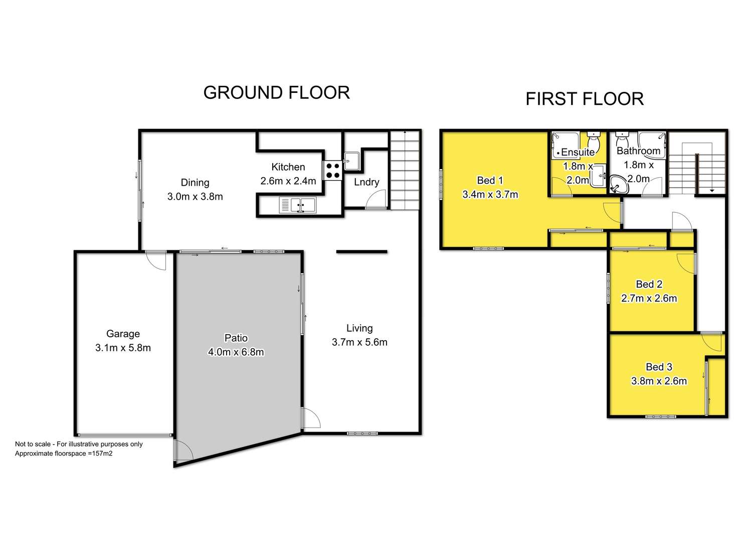 Floorplan of Homely townhouse listing, 22/61 Harburg Drive, Beenleigh QLD 4207