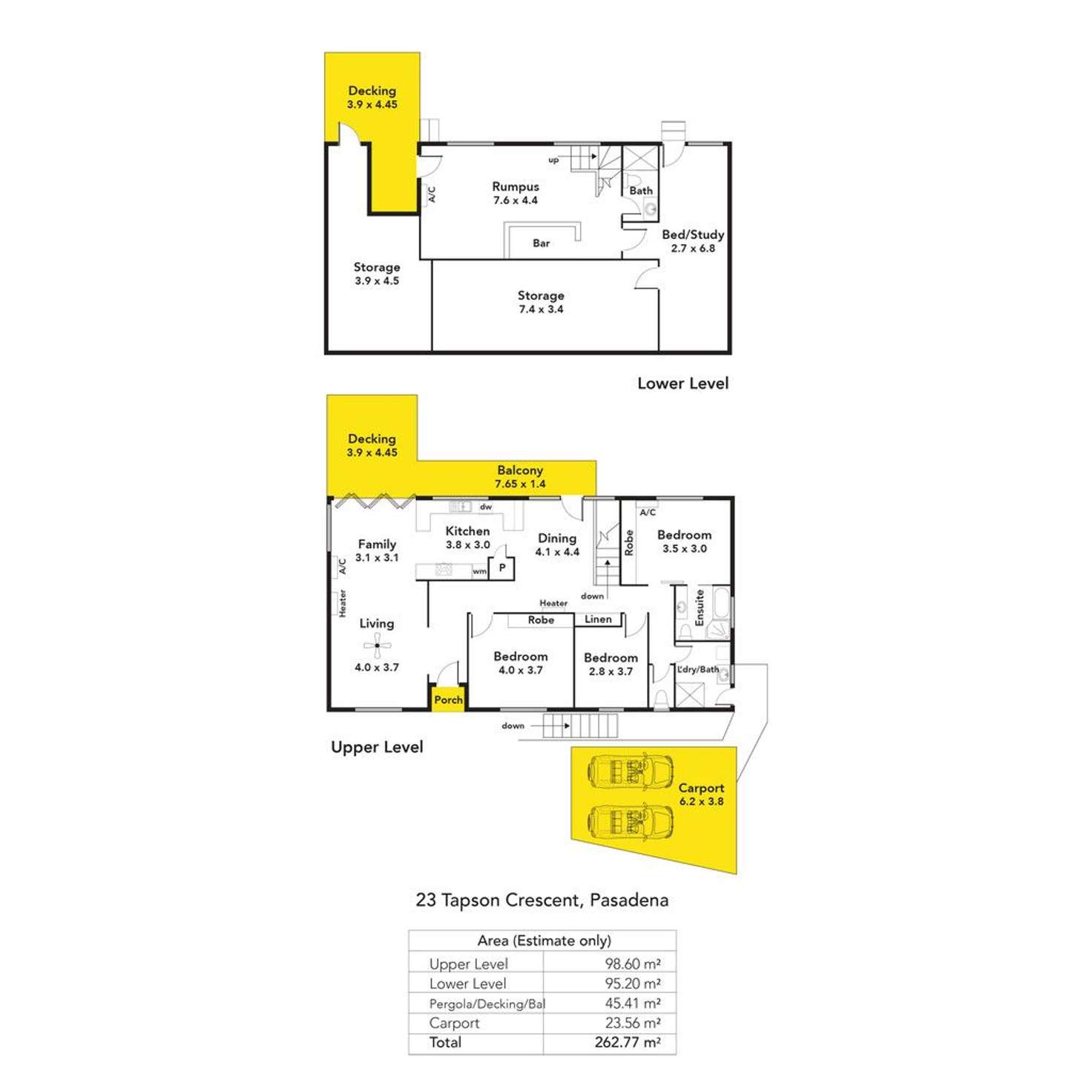 Floorplan of Homely house listing, 23 Tapson Crescent, Pasadena SA 5042
