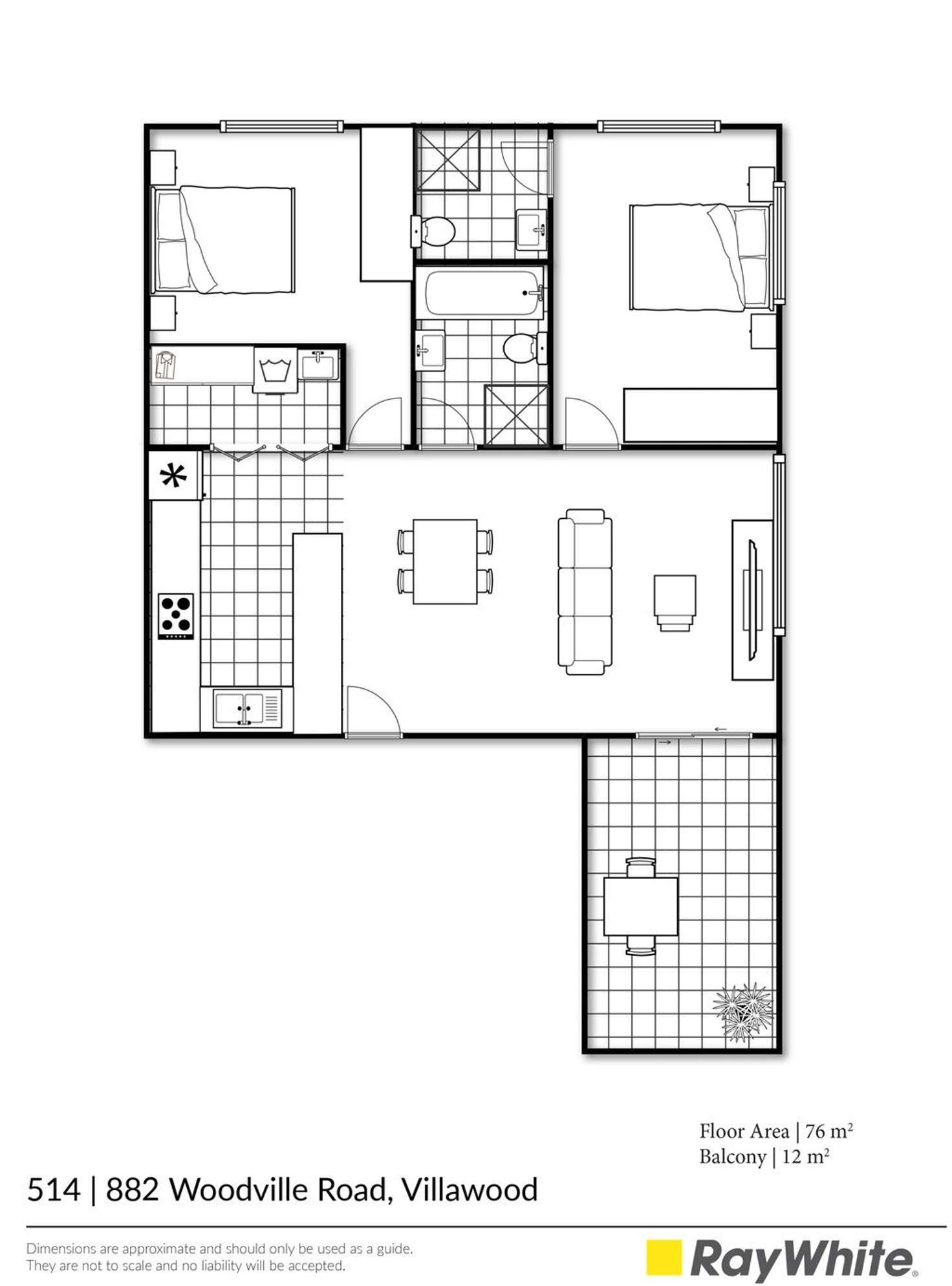 Floorplan of Homely apartment listing, 514/888 Woodville Road, Villawood NSW 2163