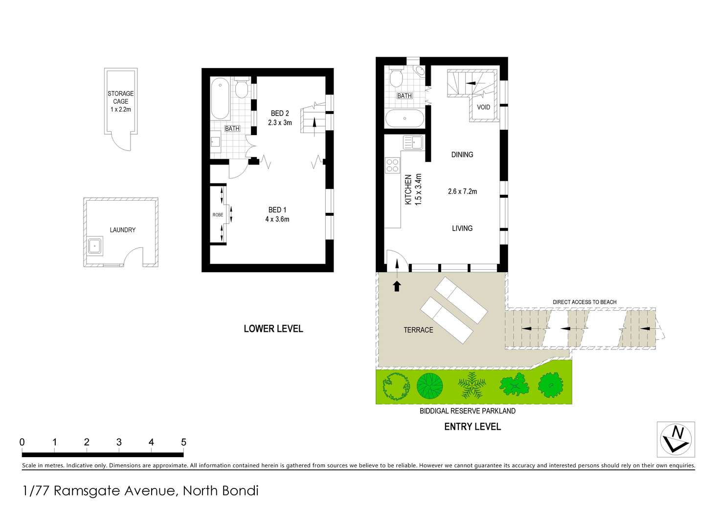 Floorplan of Homely apartment listing, 1/77 Ramsgate Avenue, North Bondi NSW 2026