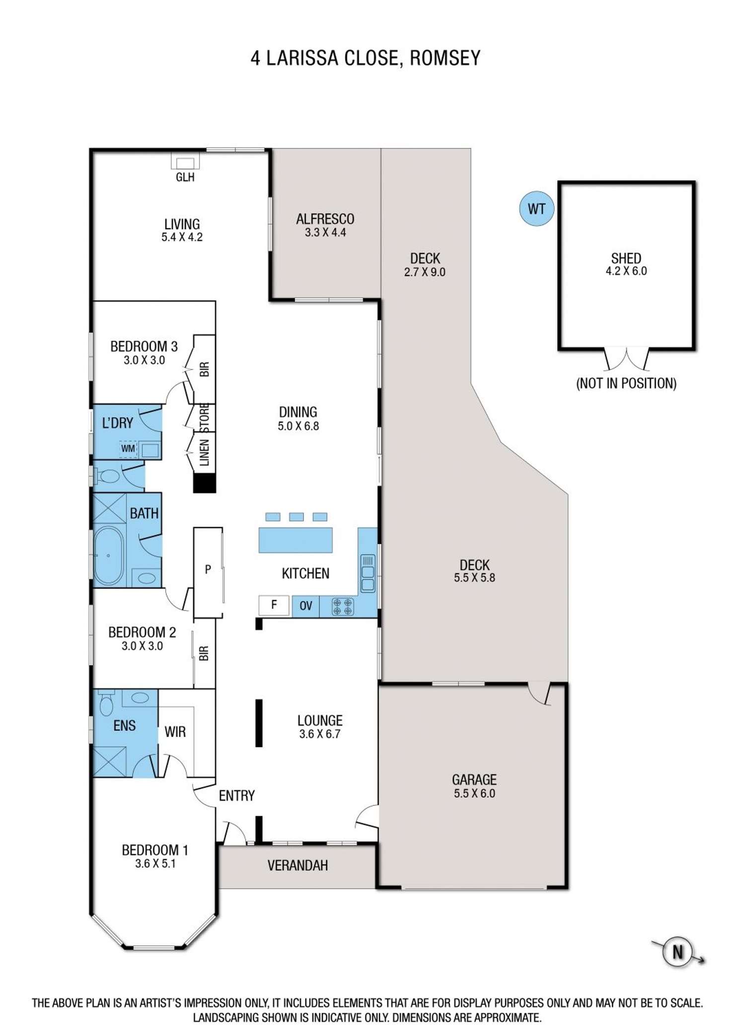 Floorplan of Homely house listing, 4 Larissa Close, Romsey VIC 3434