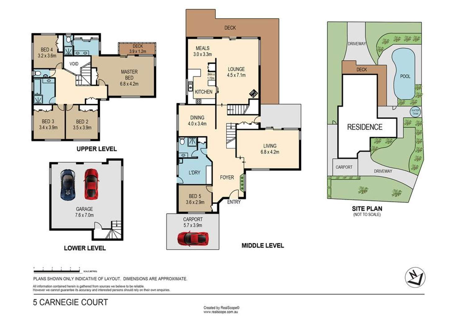 Floorplan of Homely house listing, 5 Carnegie Court, Carindale QLD 4152