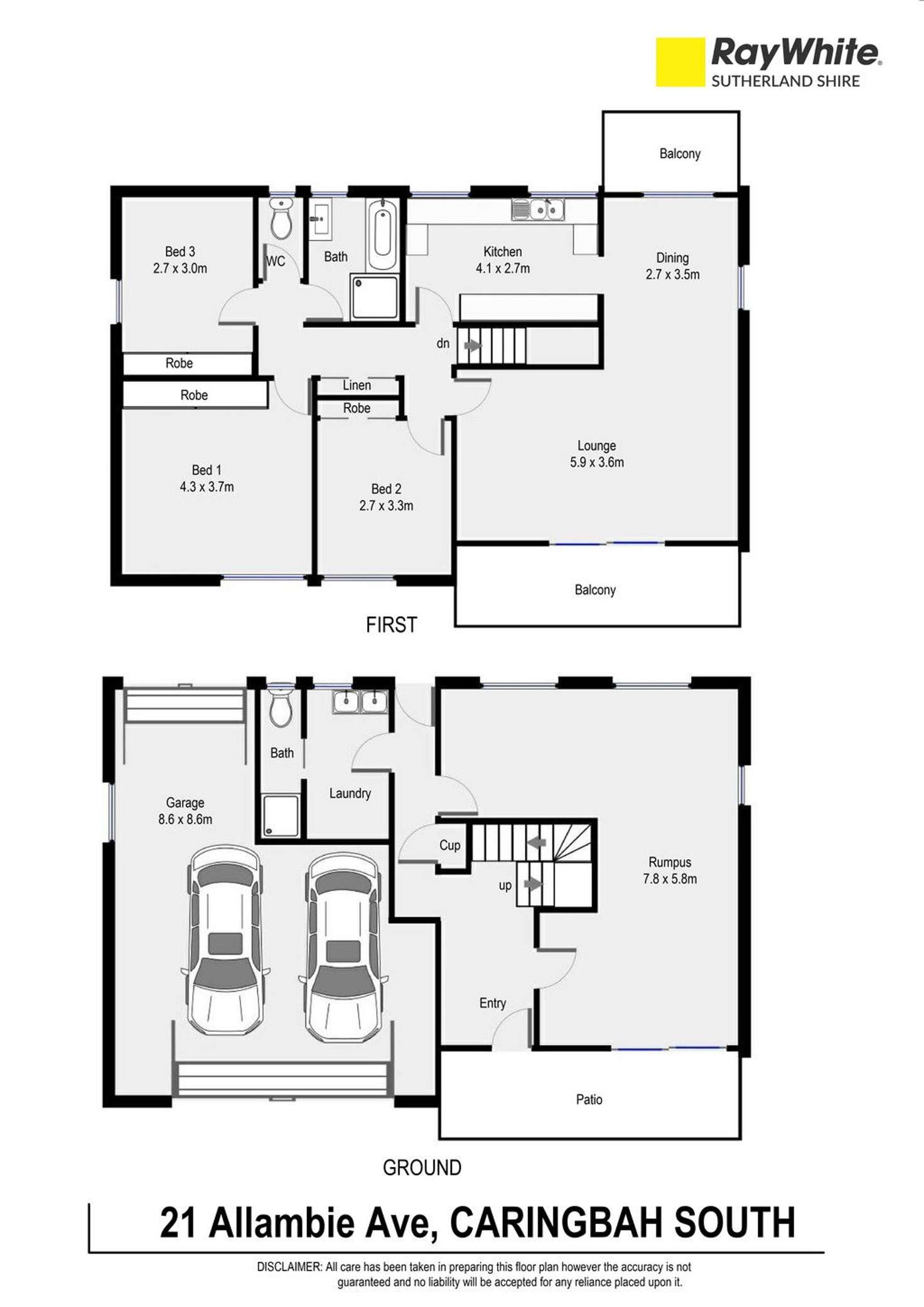 Floorplan of Homely house listing, 21 Allambie Avenue, Caringbah South NSW 2229