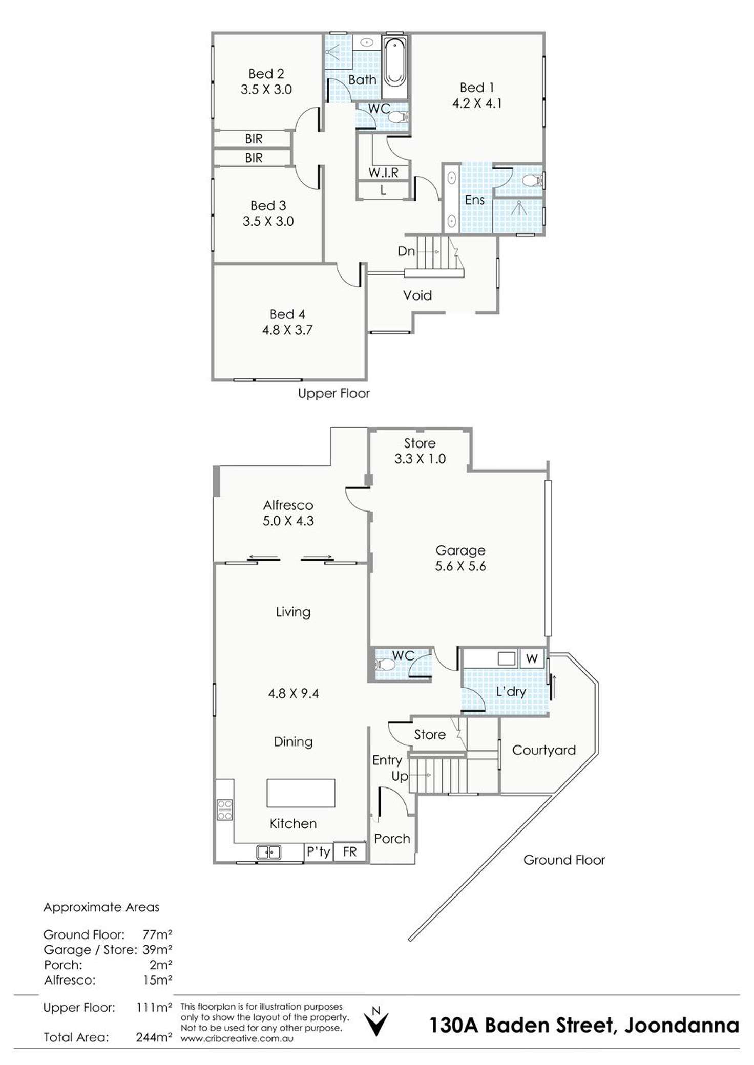 Floorplan of Homely house listing, 130A Baden Street, Joondanna WA 6060