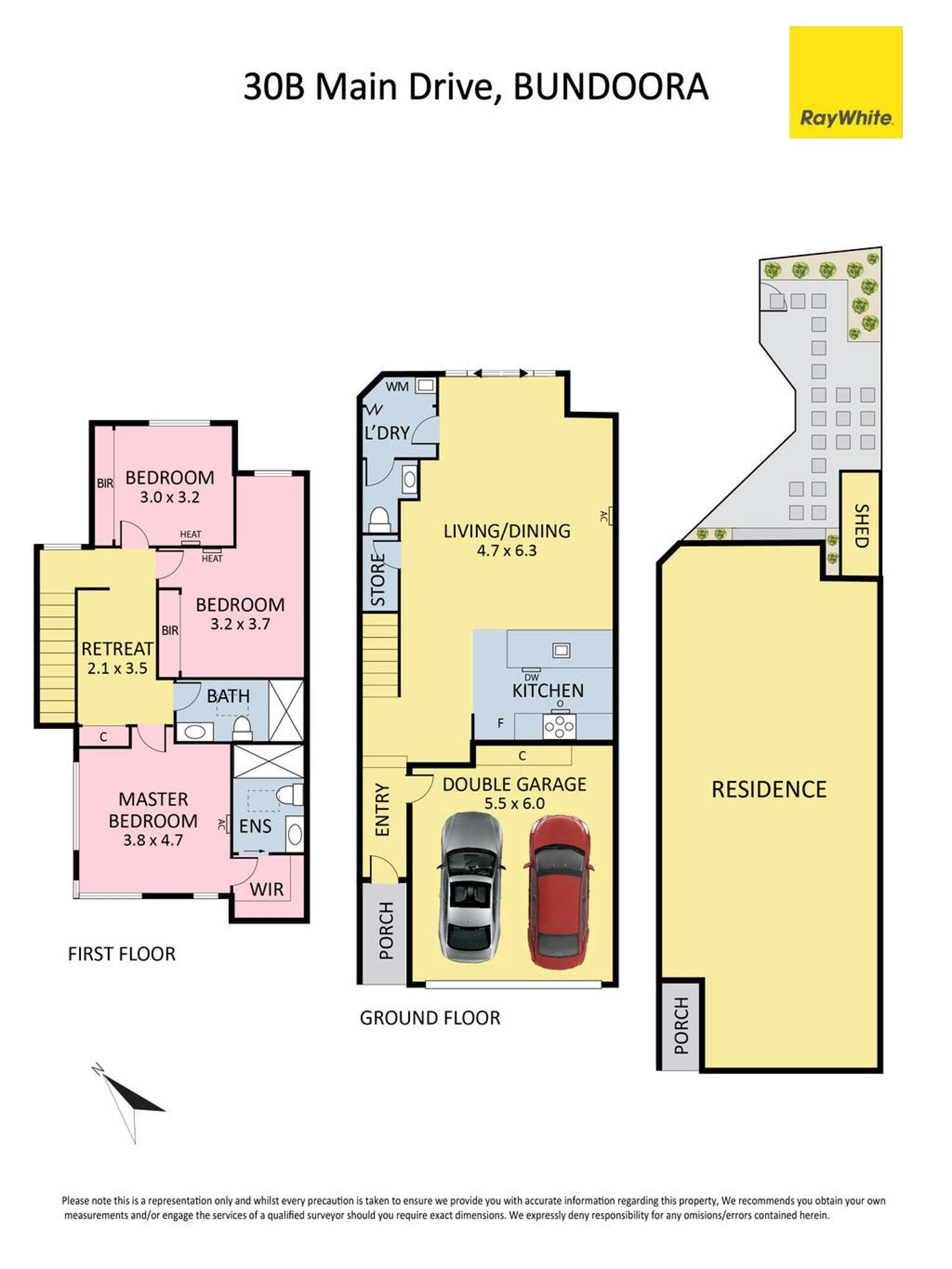 Floorplan of Homely townhouse listing, 30B Main Drive, Bundoora VIC 3083