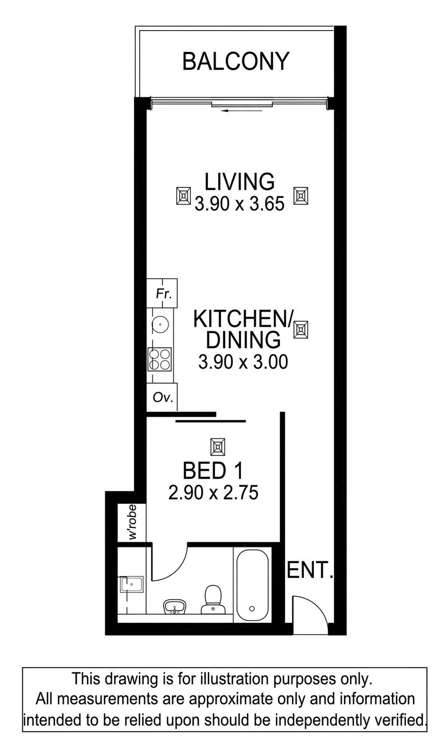 Floorplan of Homely apartment listing, 426/29 Colley Terrace, Glenelg SA 5045