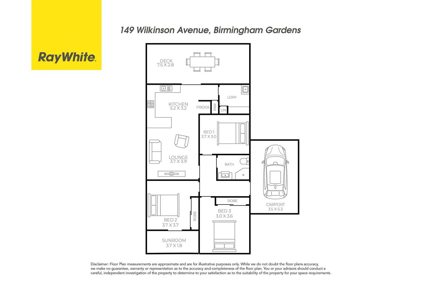 Floorplan of Homely house listing, 149 Wilkinson Avenue, Birmingham Gardens NSW 2287