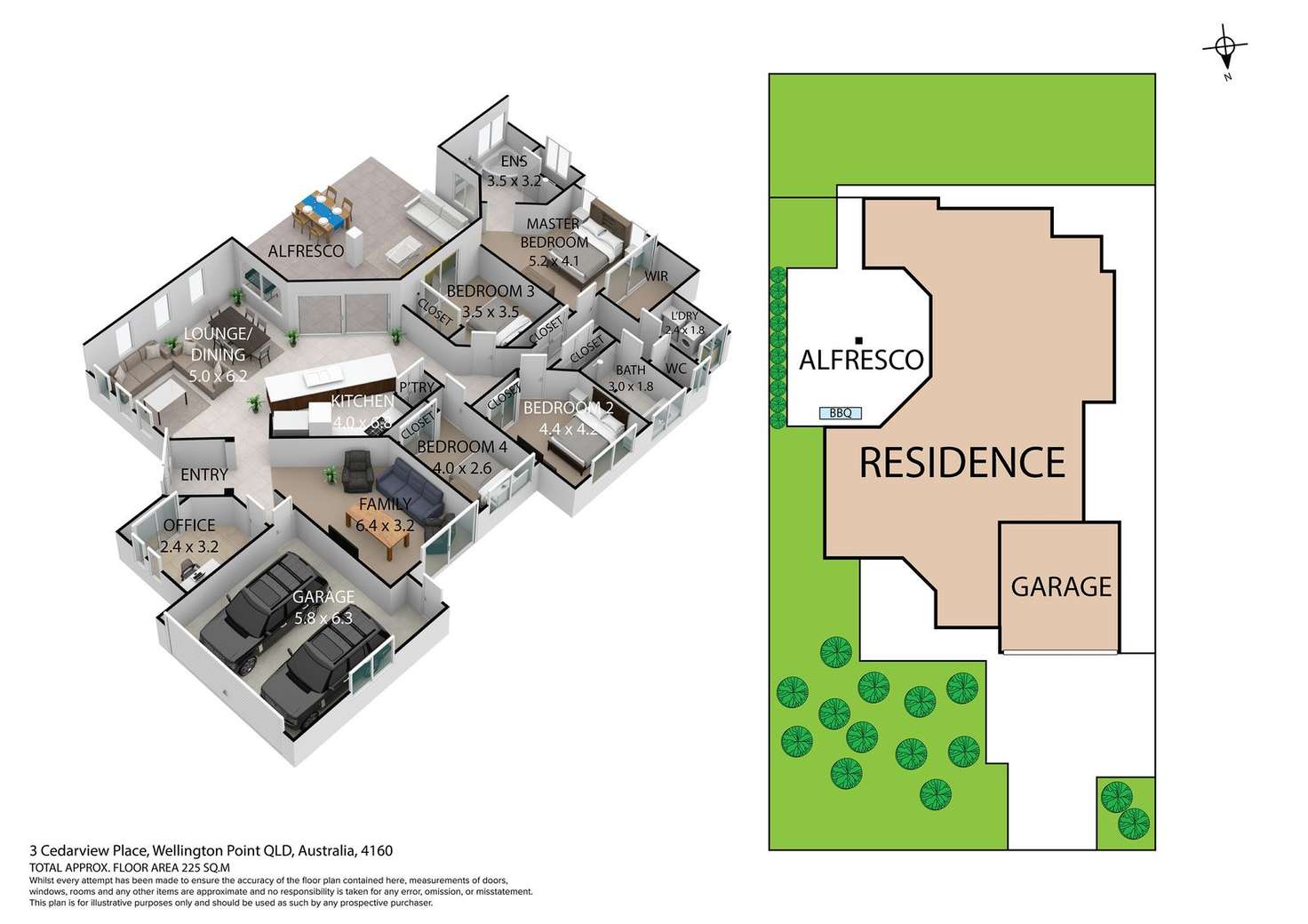 Floorplan of Homely house listing, 3 Cedarview Place, Wellington Point QLD 4160